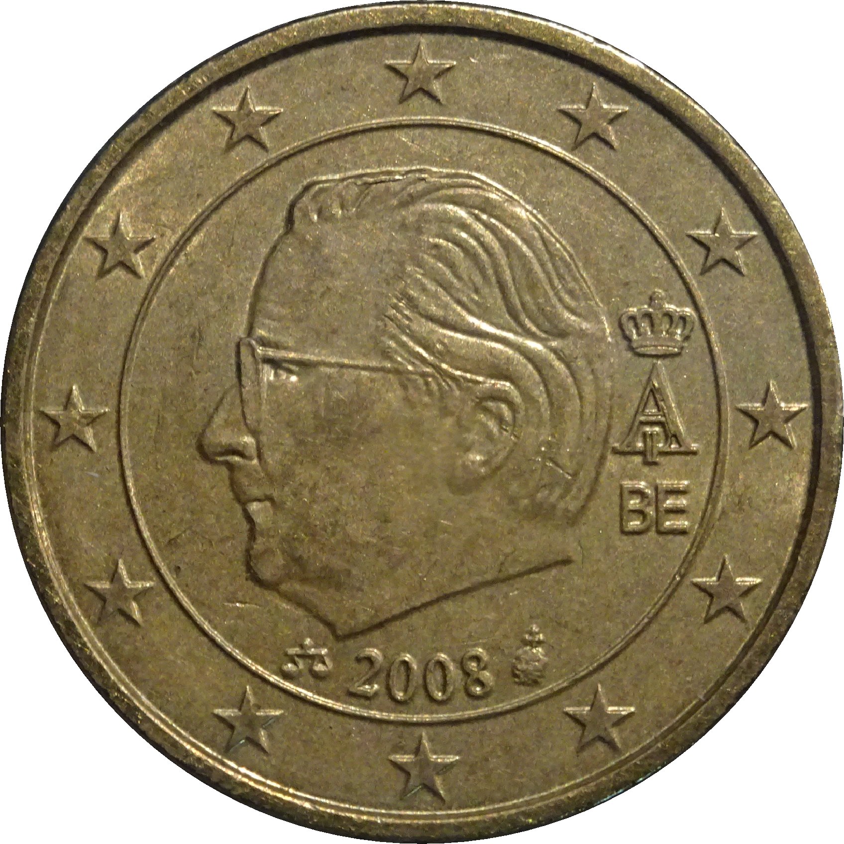 Belgium 50 cent 2008 — Standard design