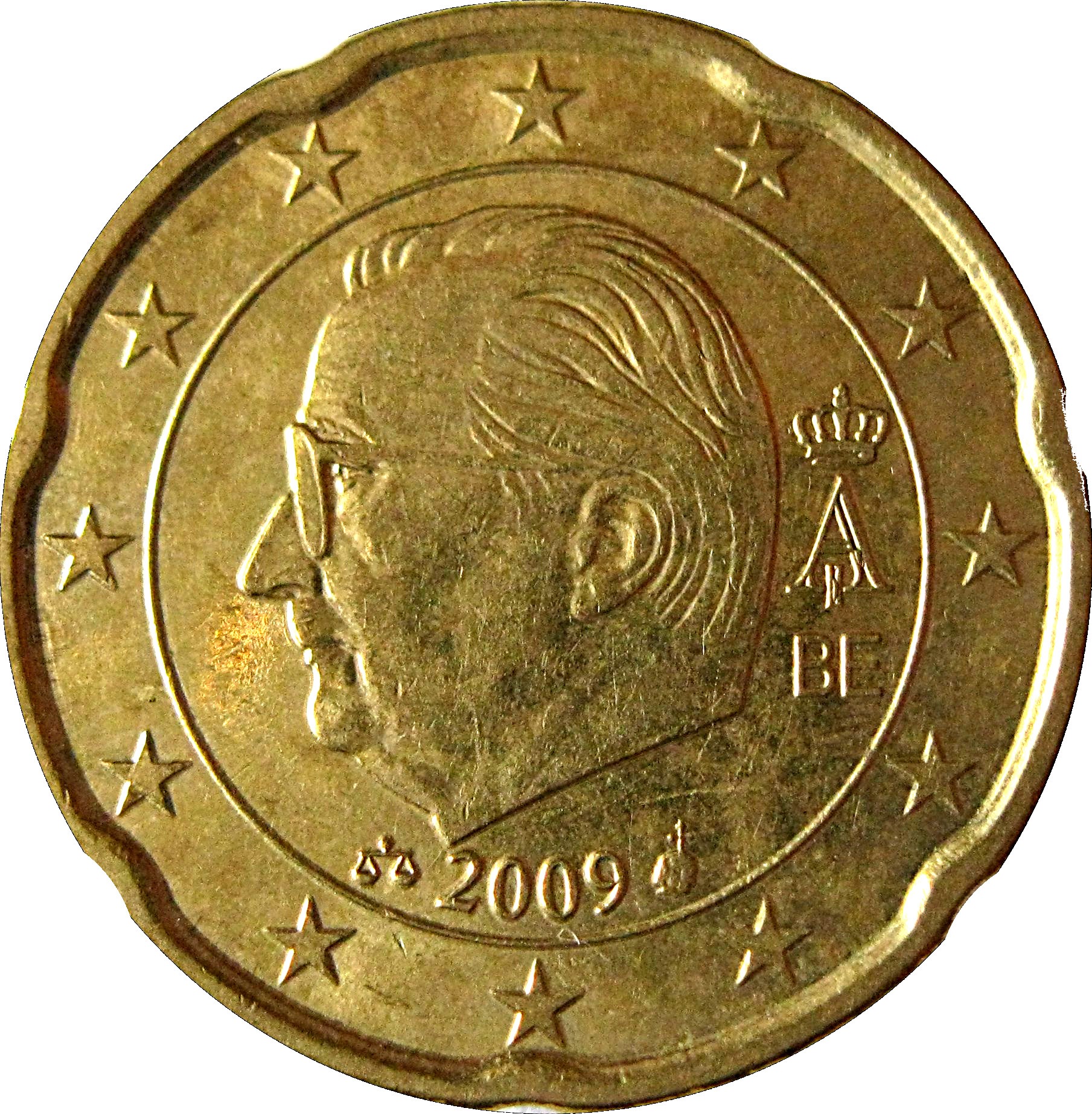 Belgium 20 cent 2009 — Standard design