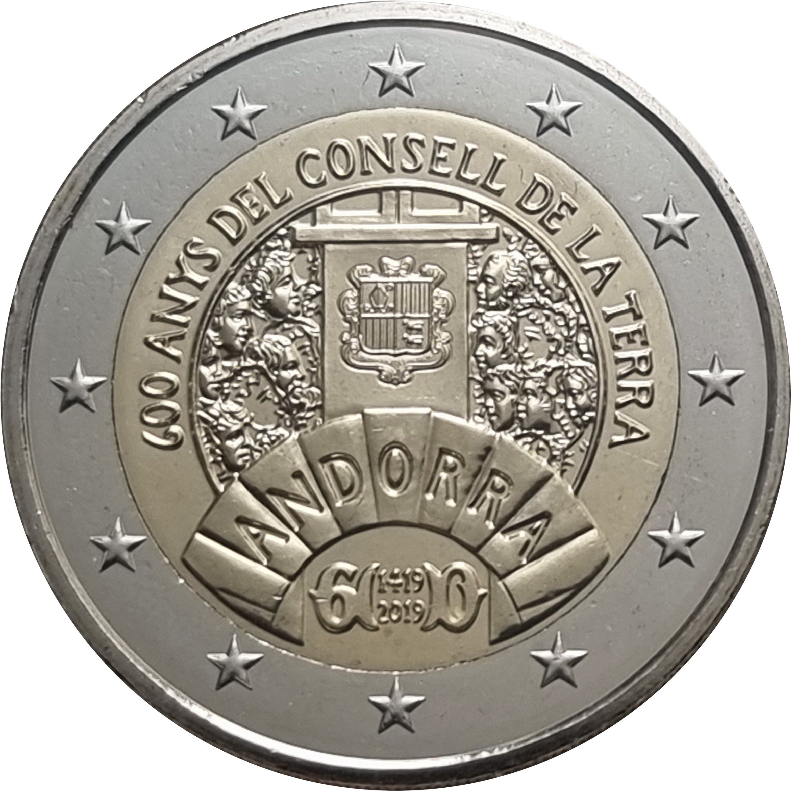 Andorra 2 euro 2019 — 600th anniversary of the General Council