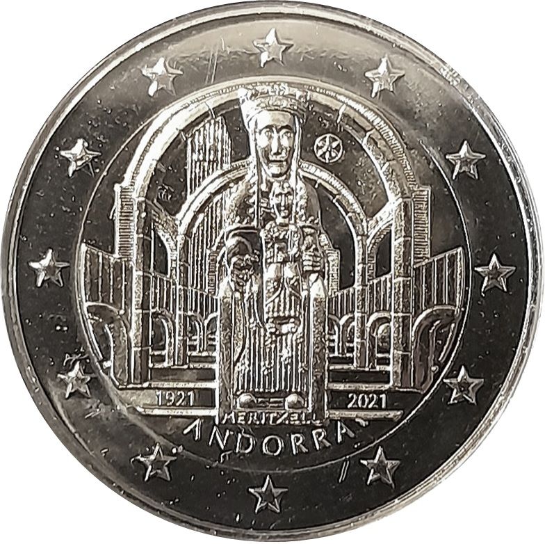 Andorra 2 euro 2021 — Centenary of the Coronation of Our Lady of Meritxell