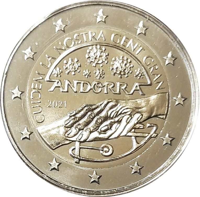 Andorra 2 euro 2021 — Recognition of the elderly during the Covid-19 pandemic