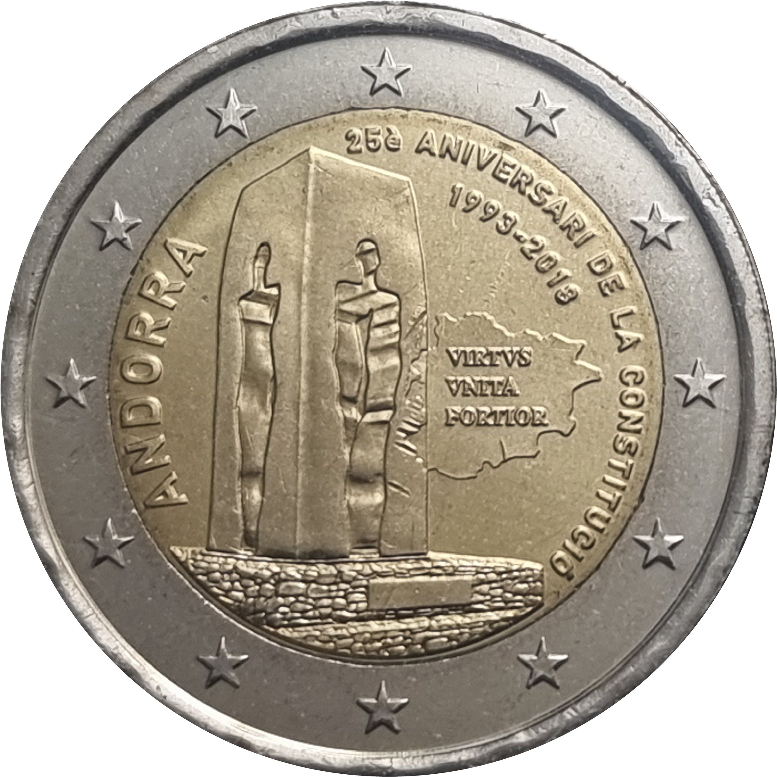 Andorra 2 euro 2018 — 25th anniversary of the Constitution of Andorra