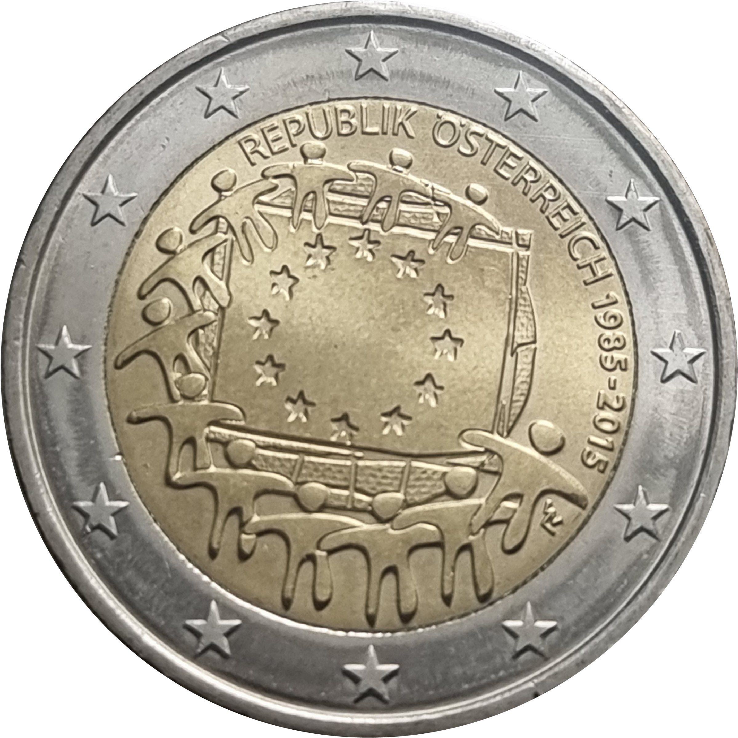 Austria 2 euro 2015 — 30th Anniversary of the Flag of the European Union