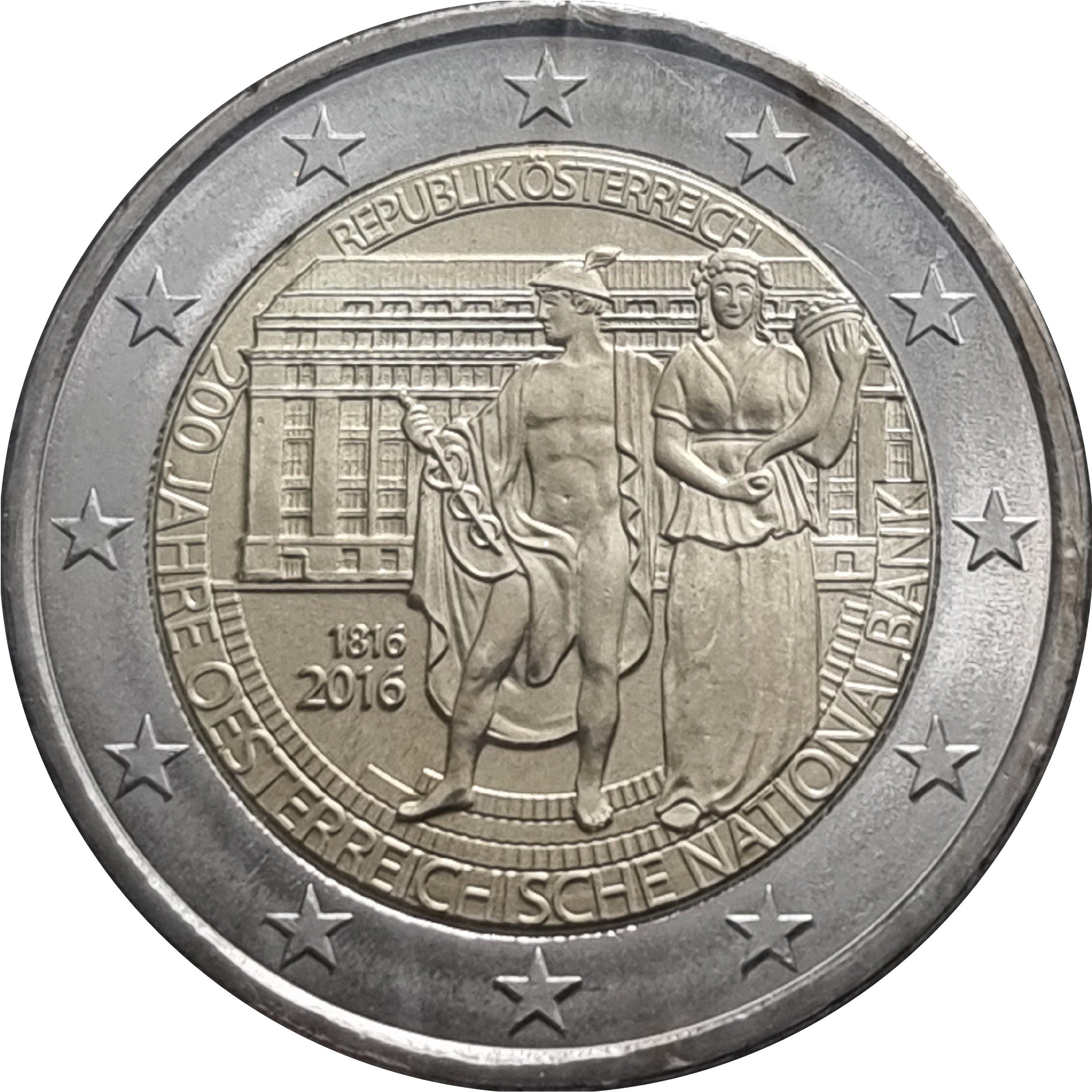 Austria 2 euro 2016 — 200th Anniversary of the National Bank