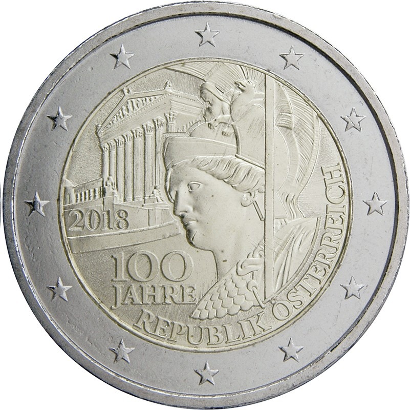 Austria 2 euro 2018 — 100 years republic of Austria