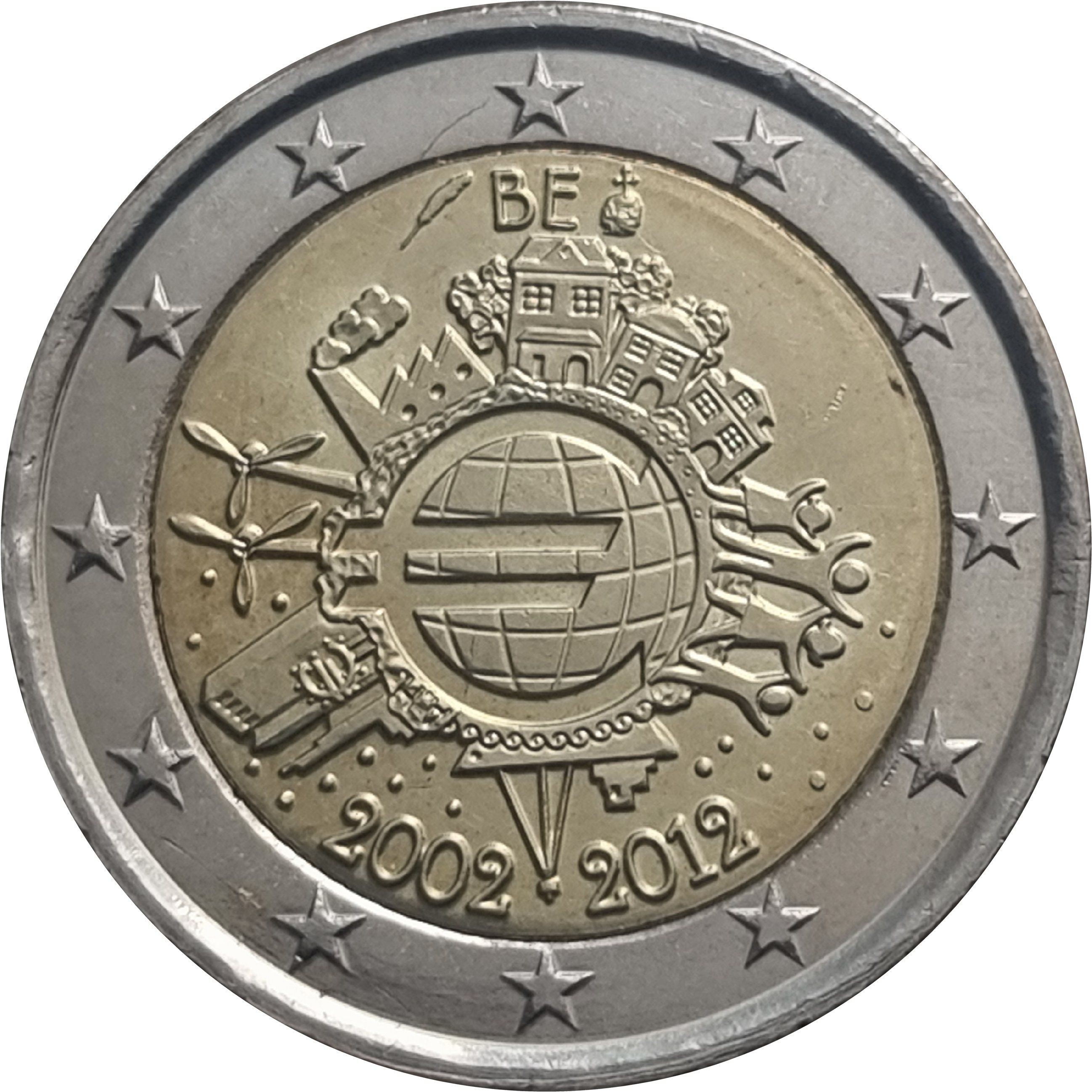 Belgium 2 euro 2012 — 10 Years of Euro Cash