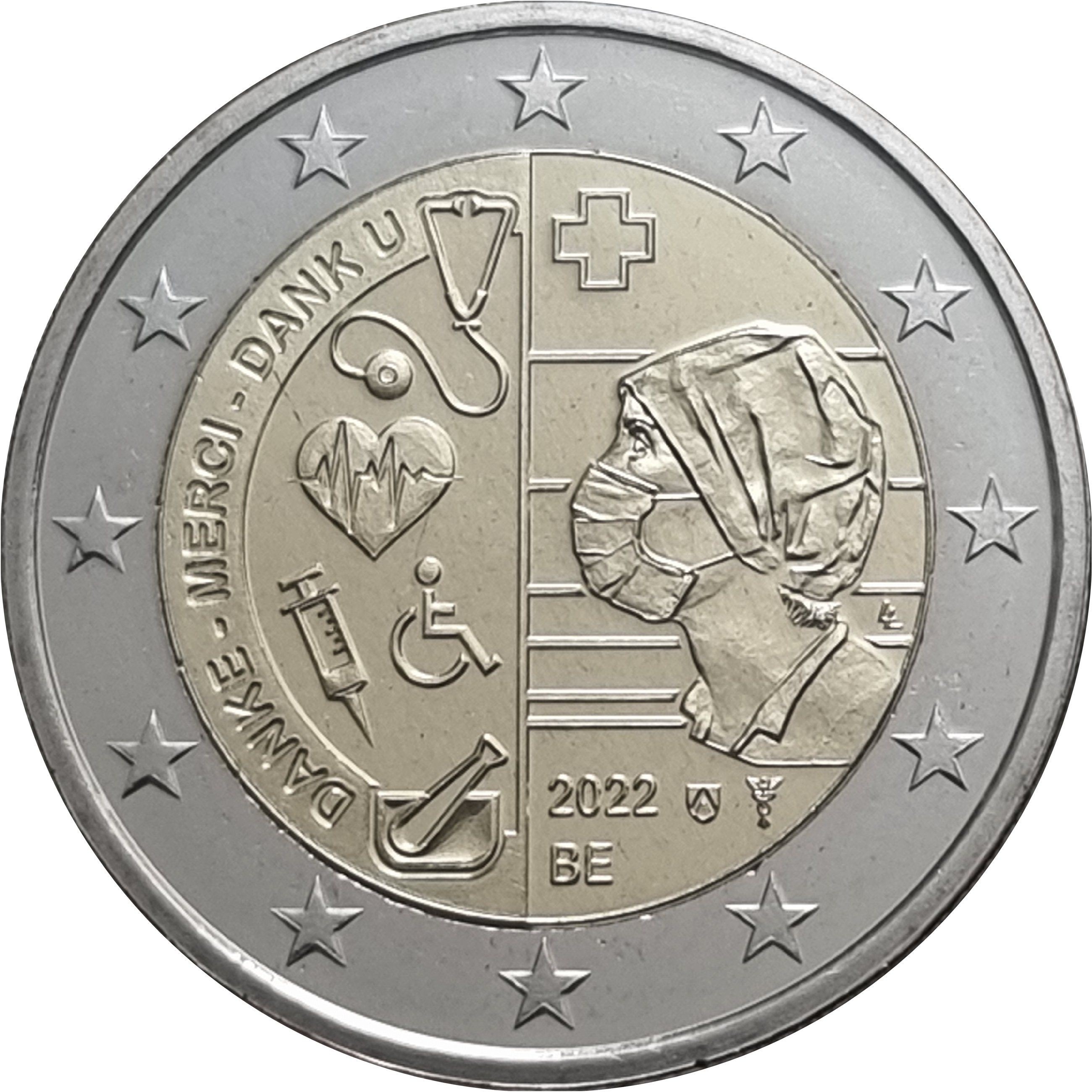 Belgium 2 euro 2022 — Healthcare in COVID