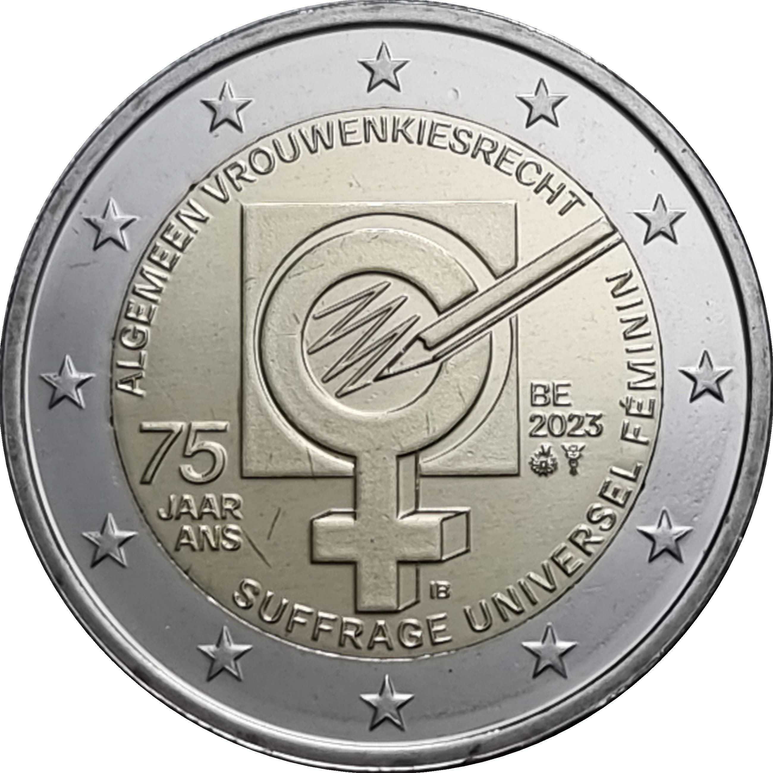 Belgium 2 euro 2023 — 75 years of women's suffrage in Belgium