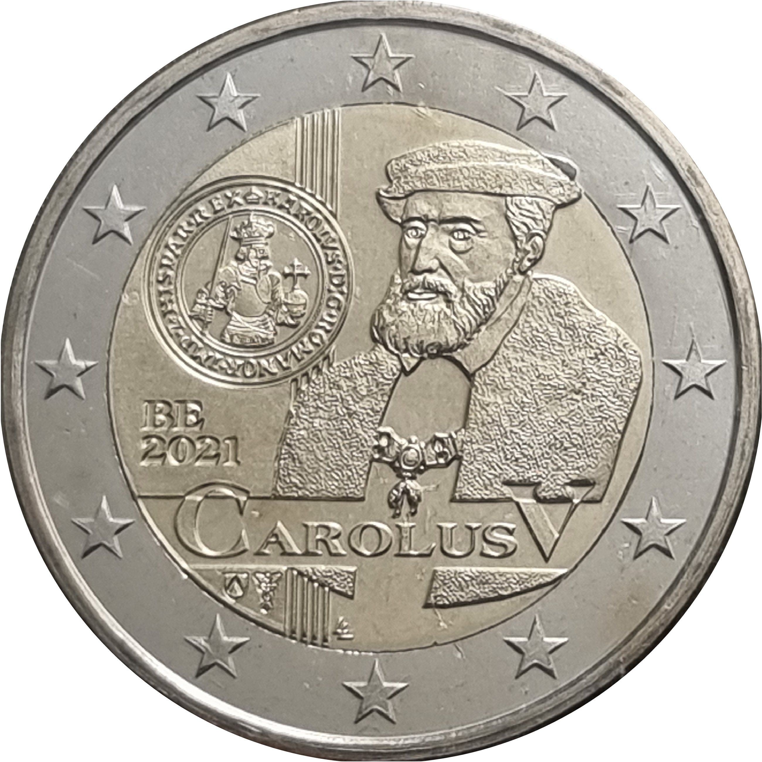 Belgium 2 euro 2021 — 500 Years of Carolus V coins