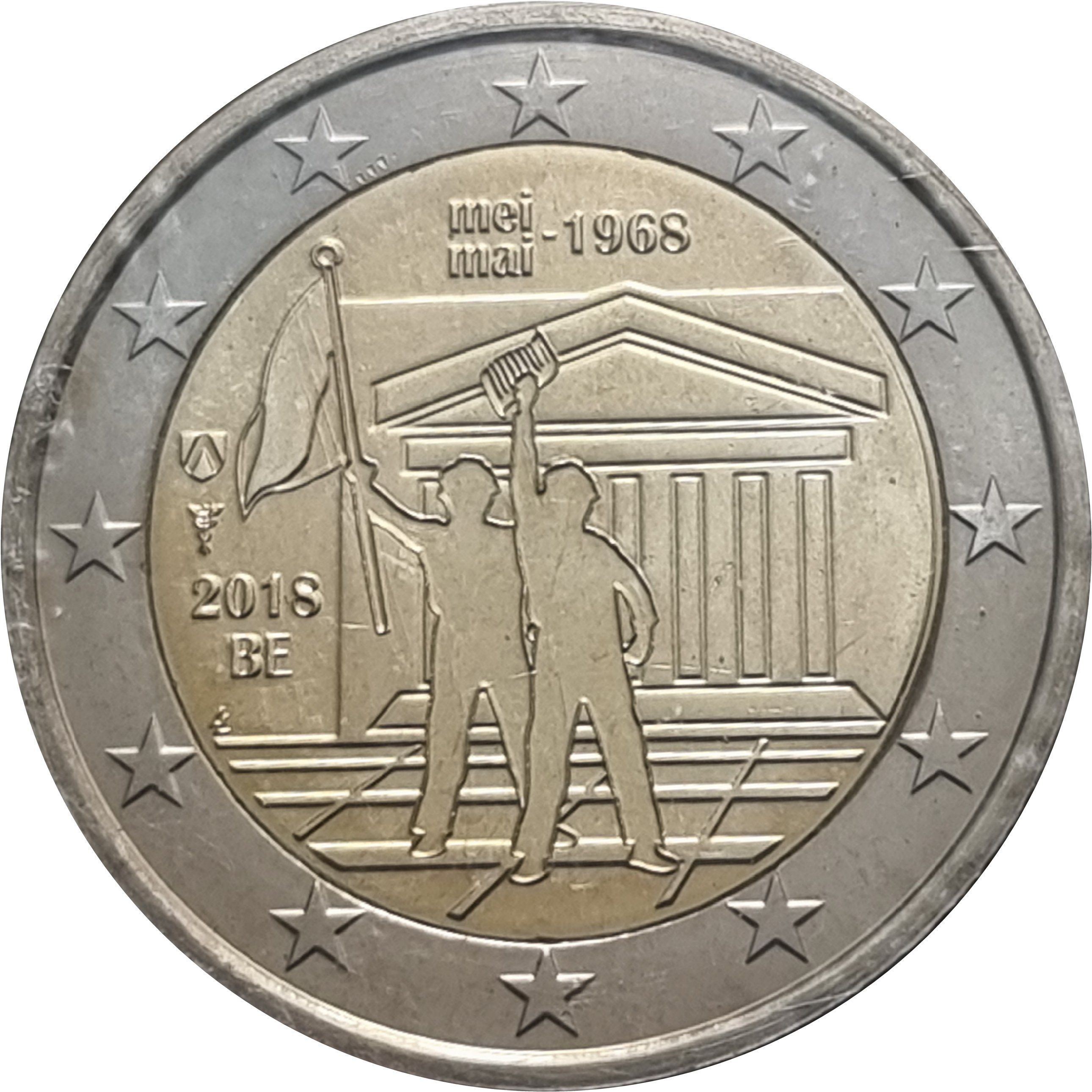 Belgium 2 euro 2018 — The 50th Anniversary of May 1968 Events in Belgium