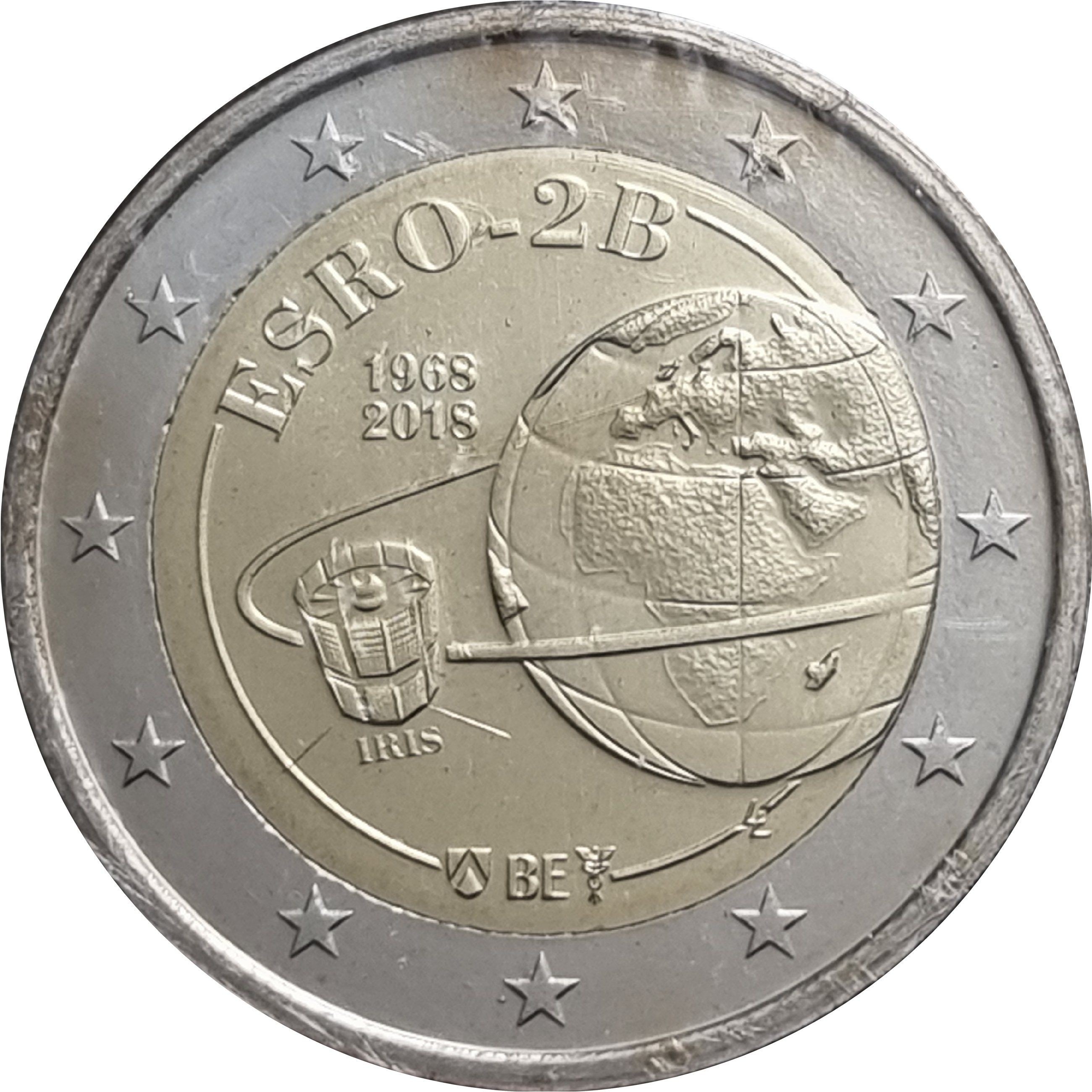Belgium 2 euro 2018 — 50th Anniversary of launched satellite ESRO - 2B