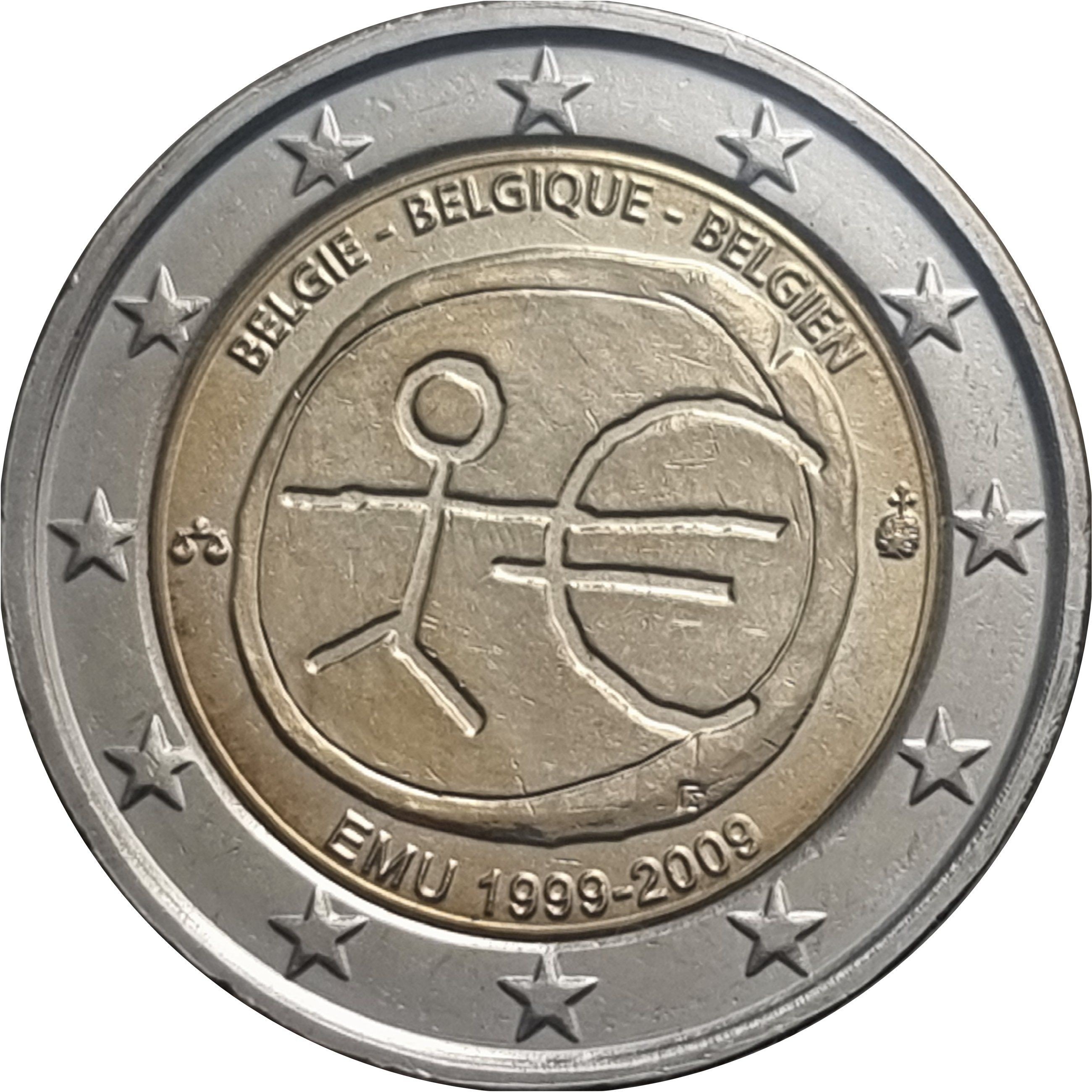 Belgium 2 euro 2009 — 10th anniversary of Economic and Monetary Union