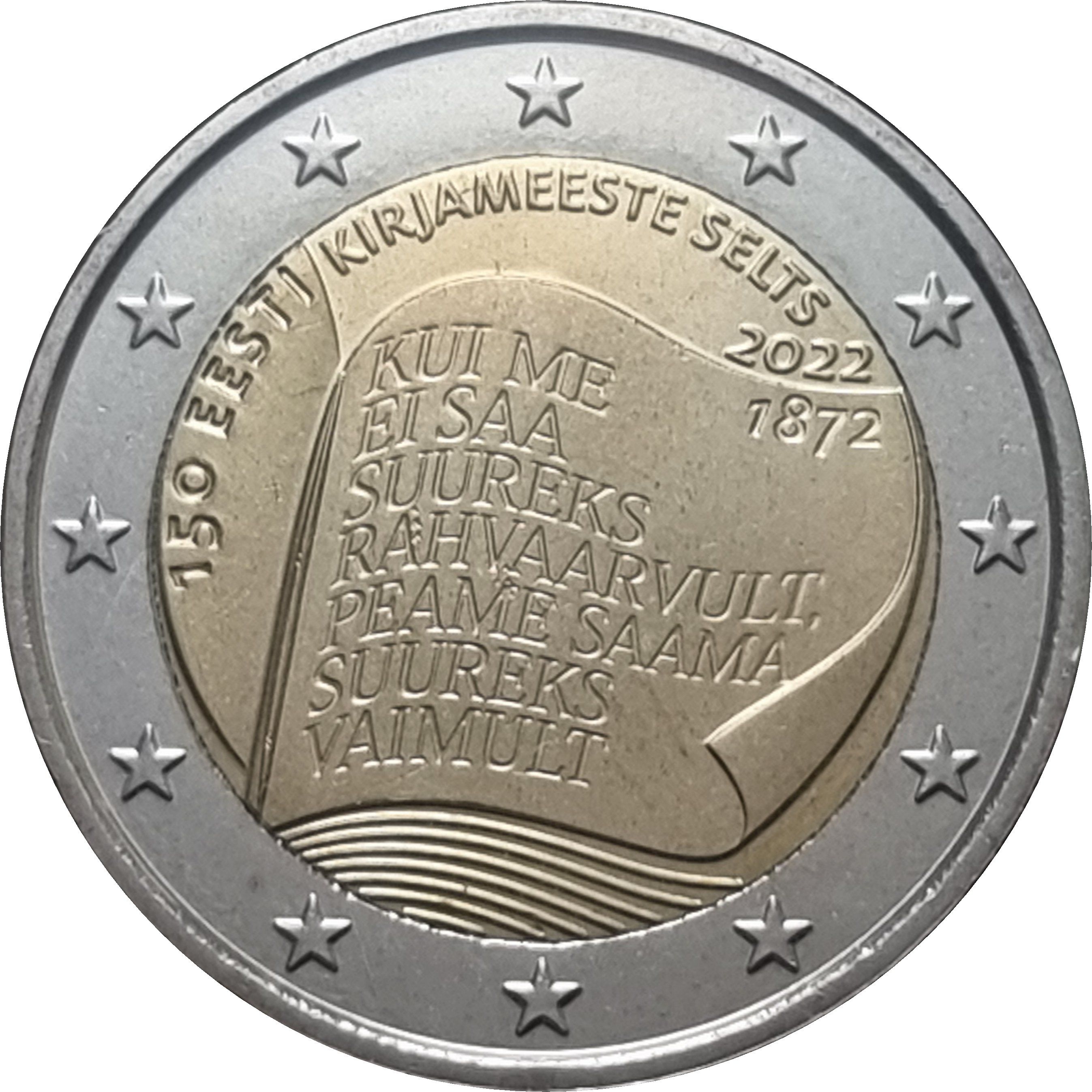 Estonia 2 euro 2022 — 150th anniversary of the Society of Estonian Literati