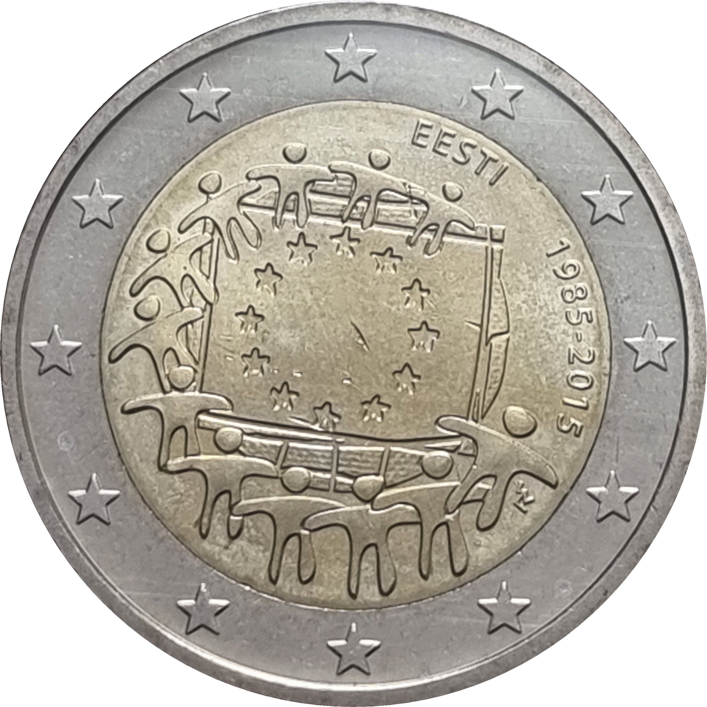Estonia 2 euro 2015 — 30th Anniversary of the Flag of the European Union