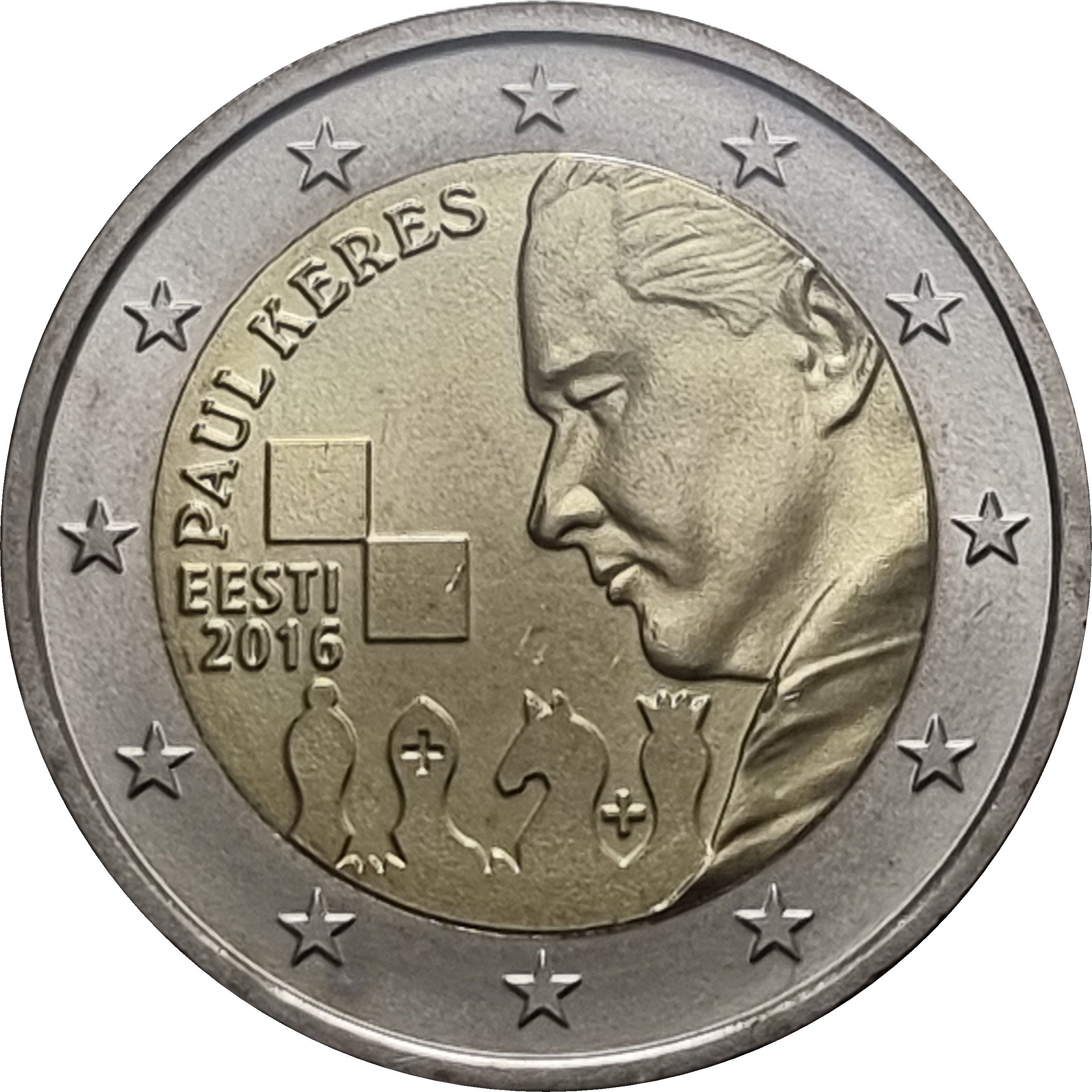 Estonia 2 euro 2016 — 100th Anniversary of the Birth of Paul Keres