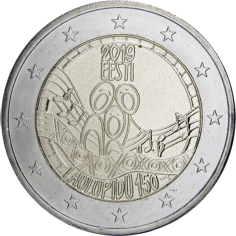 Estonia 2 euro 2019 — 150 anniversary of the Festival of the Song of Estonia