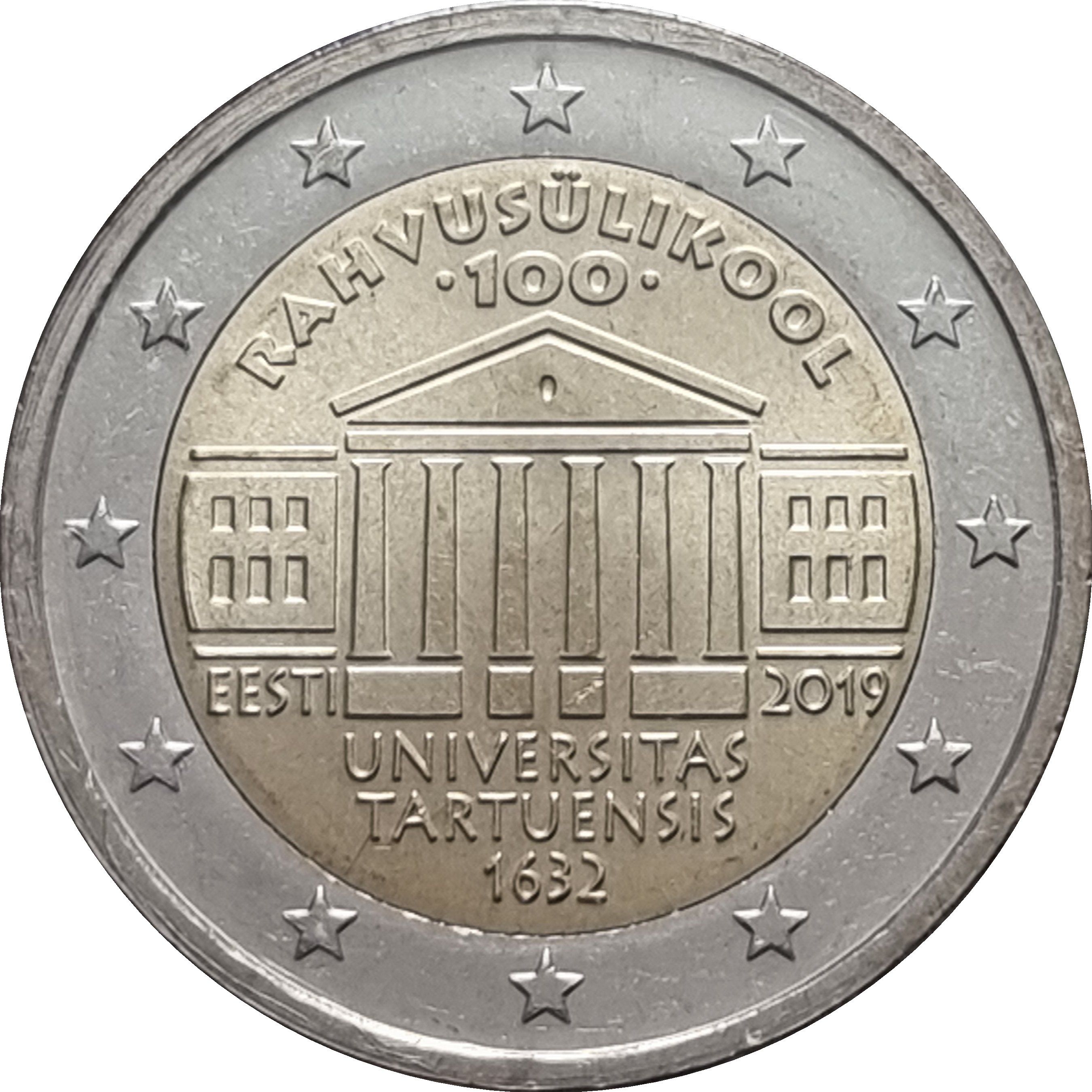 Estonia 2 euro 2019 — 100th anniversary of the founding of the Estonian language University of Tartu