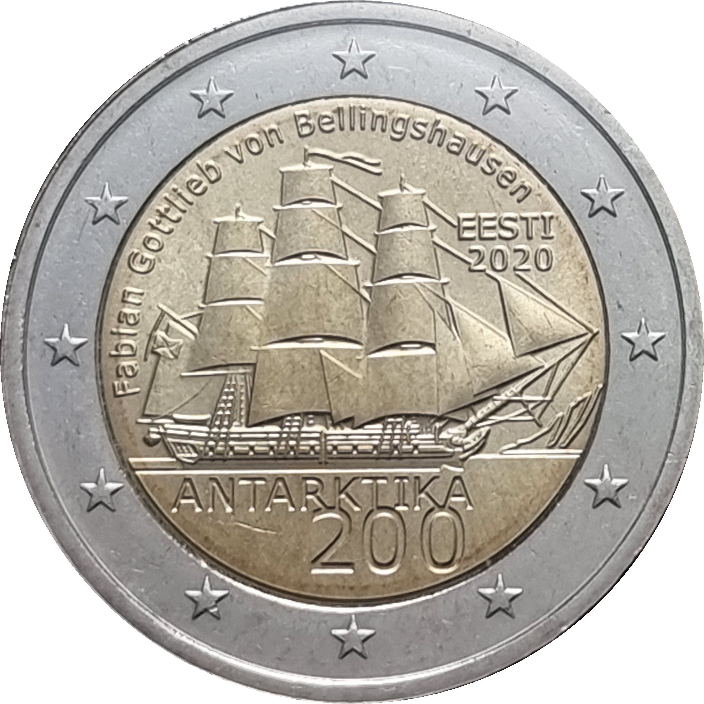 Estonia 2 euro 2020 — 200th anniversary of the discovery of Antarctica