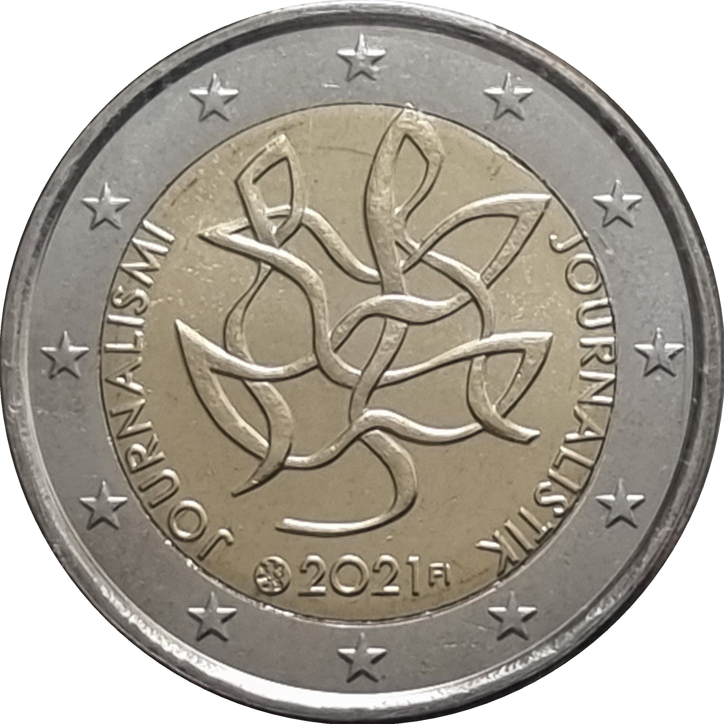 Finland 2 euro 2021 — Journalism and free press supporting Finnish democracy