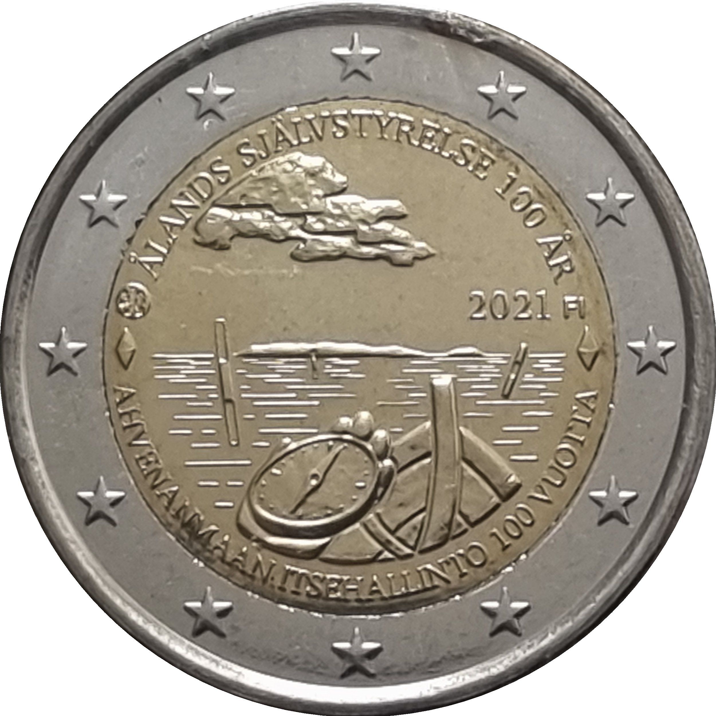 Finland 2 euro 2021 — 100th Anniversary of Autonomy of the Åland Islands