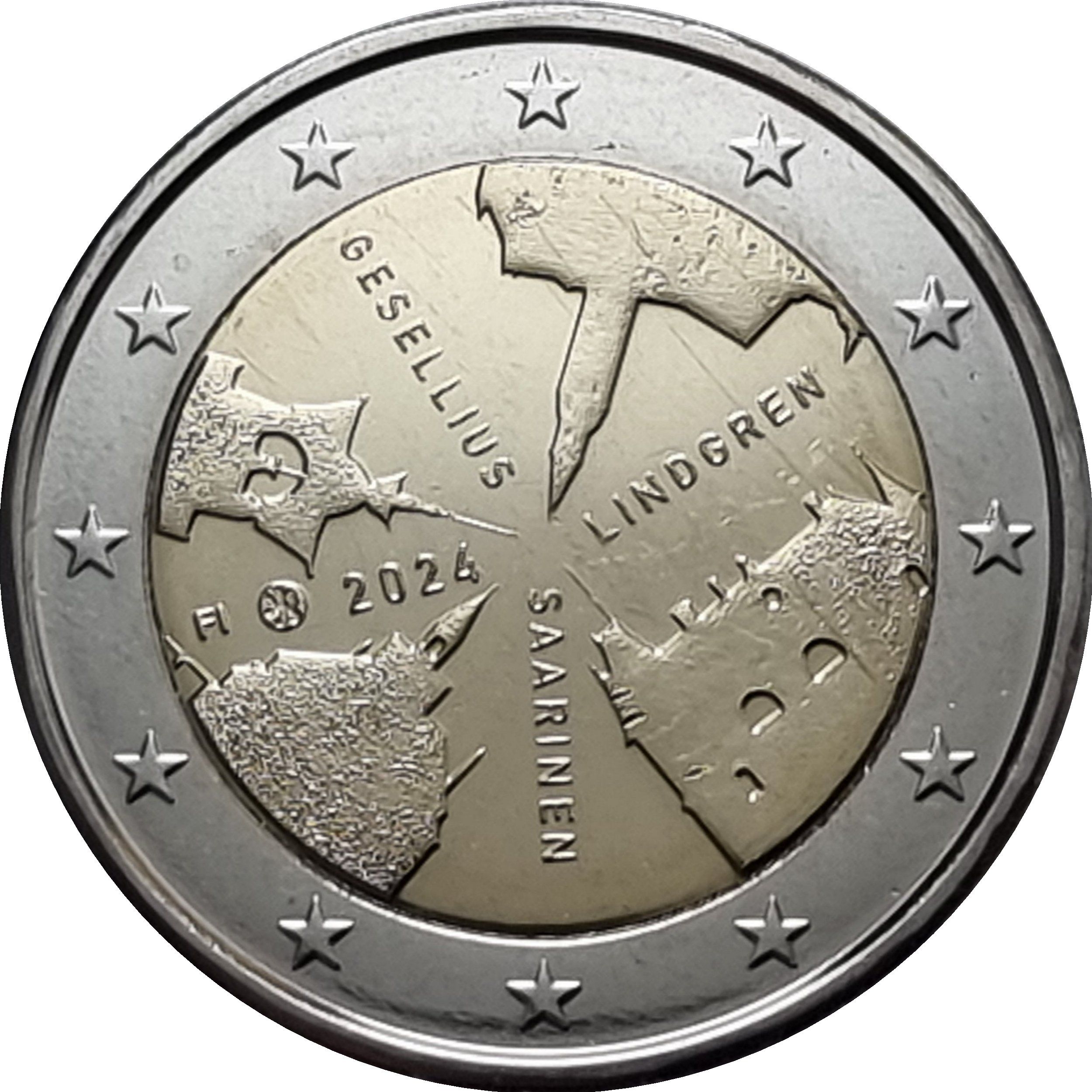 Finland 2 euro 2024 — Finnish architecture - Gesellius, Lindgren, Saarinen