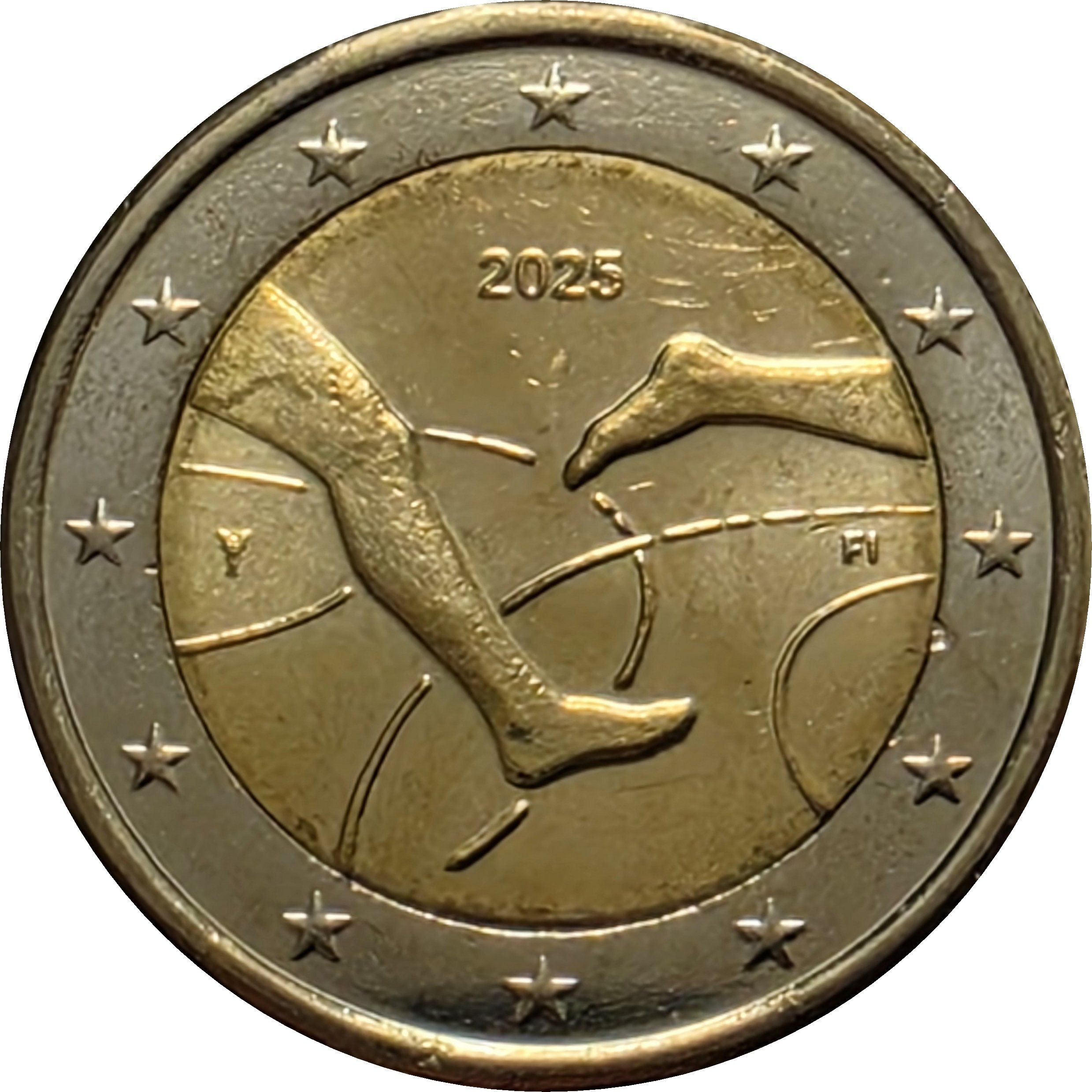 Finland 2 euro 2025 — Finland-Sweden Athletics International 100 years