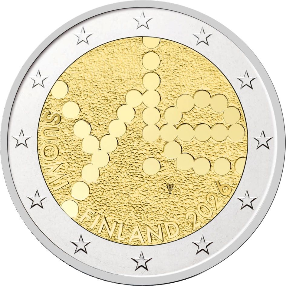 Finland 2 euro 2026 — 100 years Yle Broadcasting