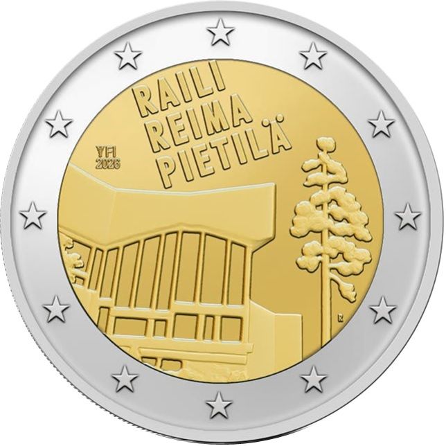 Finland 2 euro 2026 — Raili & Reima Pietilä