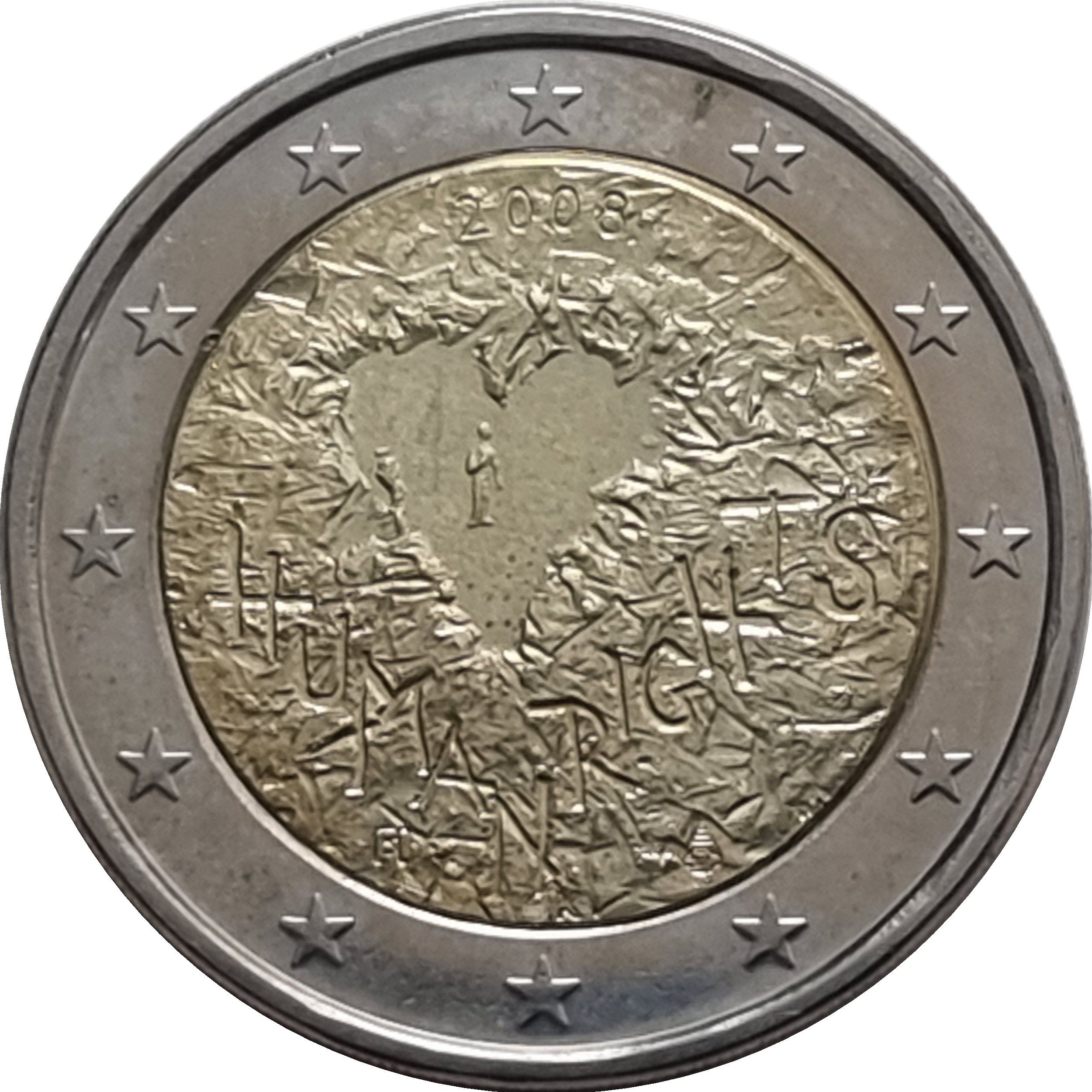 Finland 2 euro 2008 — 60th Anniversary of the Universal Declaration of Human Rights