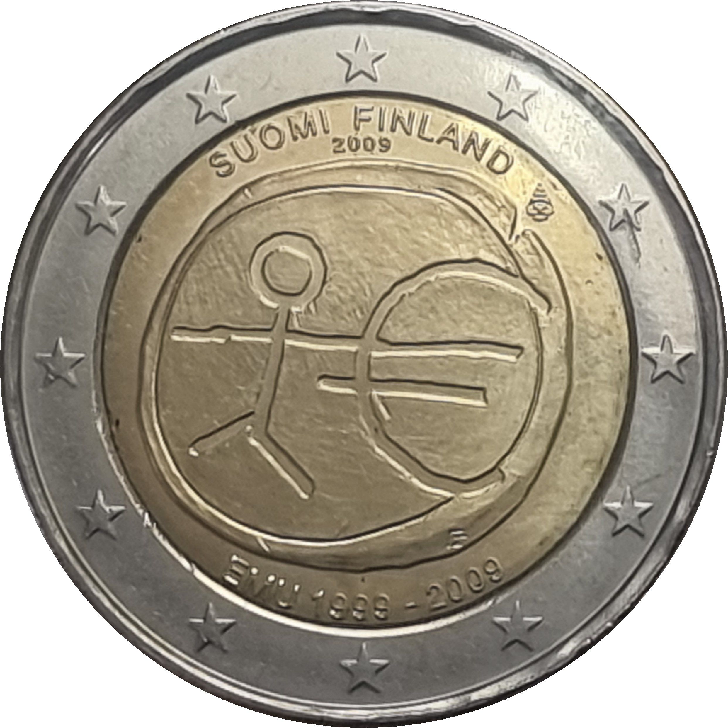 Finland 2 euro 2009 — 10th anniversary of Economic and Monetary Union