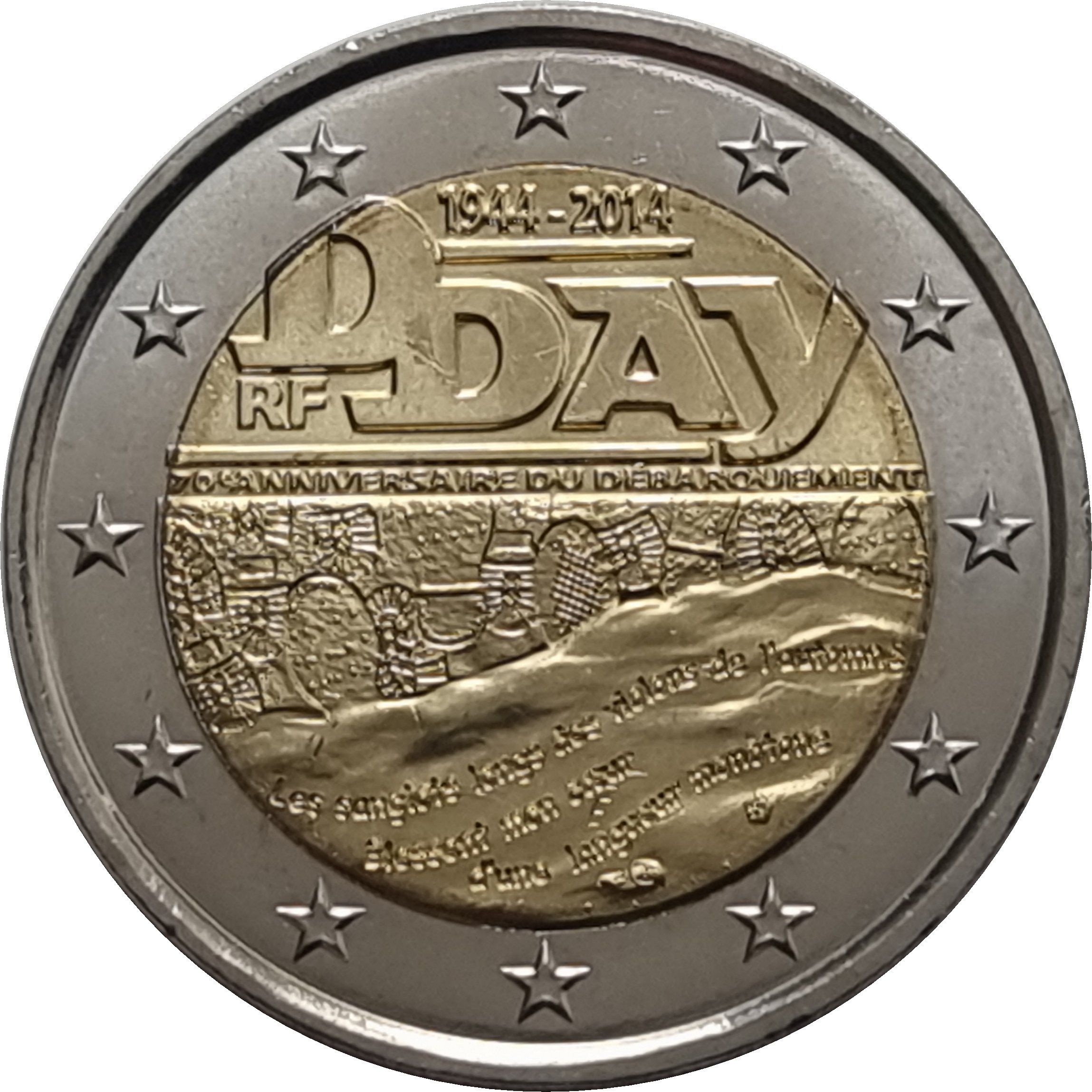 France 2 euro 2014 — 70th Anniversary of D-DAY