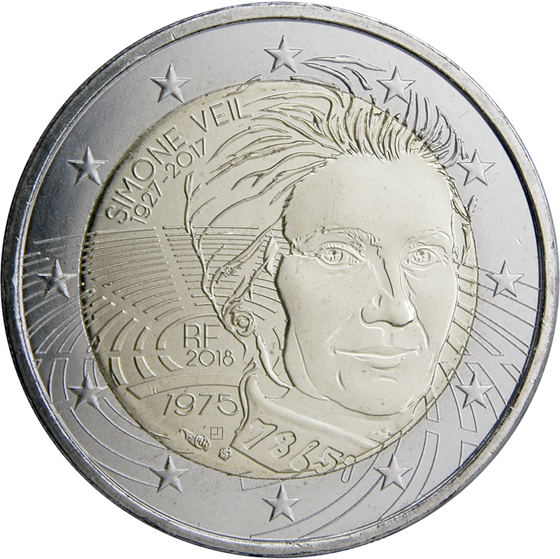 France 2 euro 2018 — Simone Veil