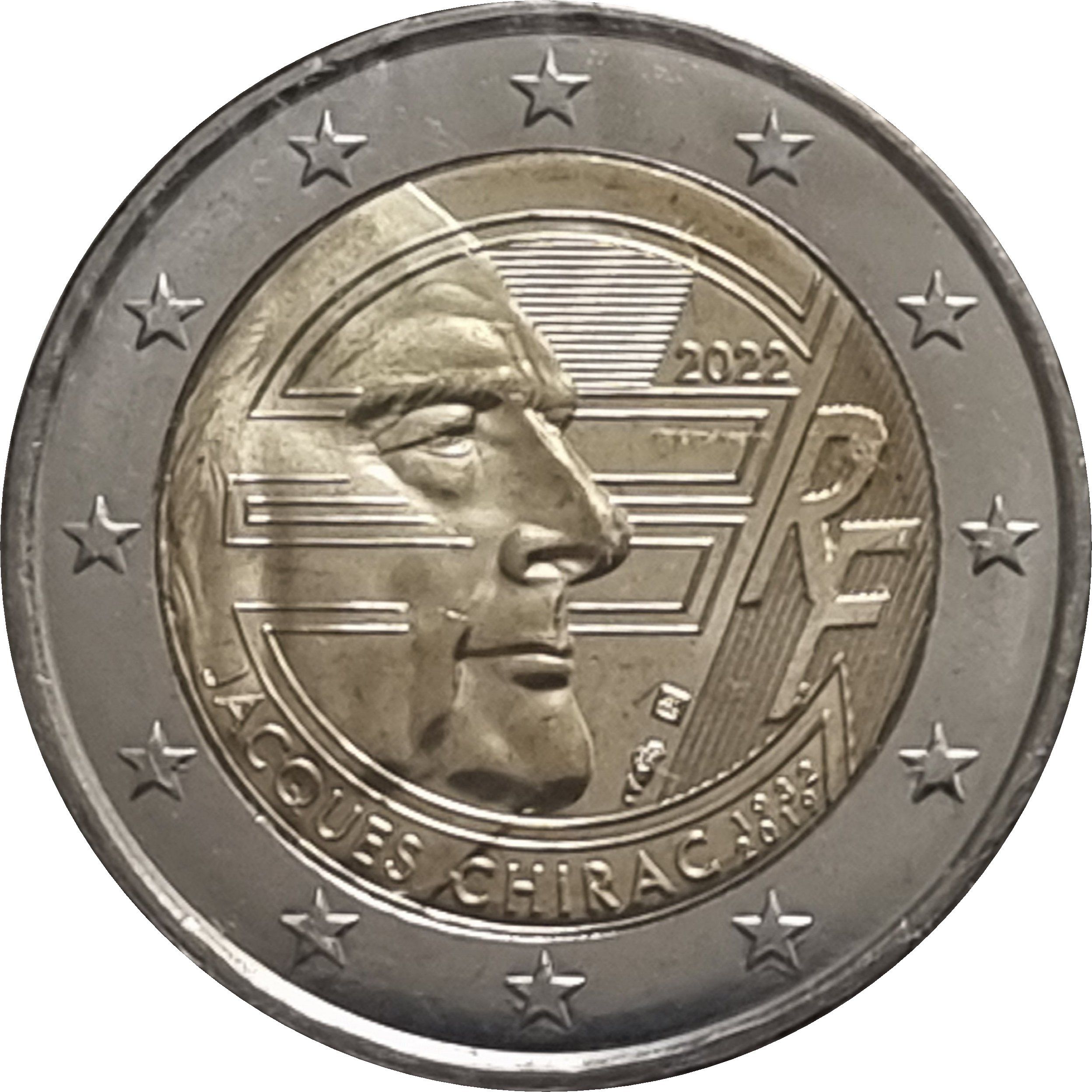 France 2 euro 2022 — Jacques Chirac
