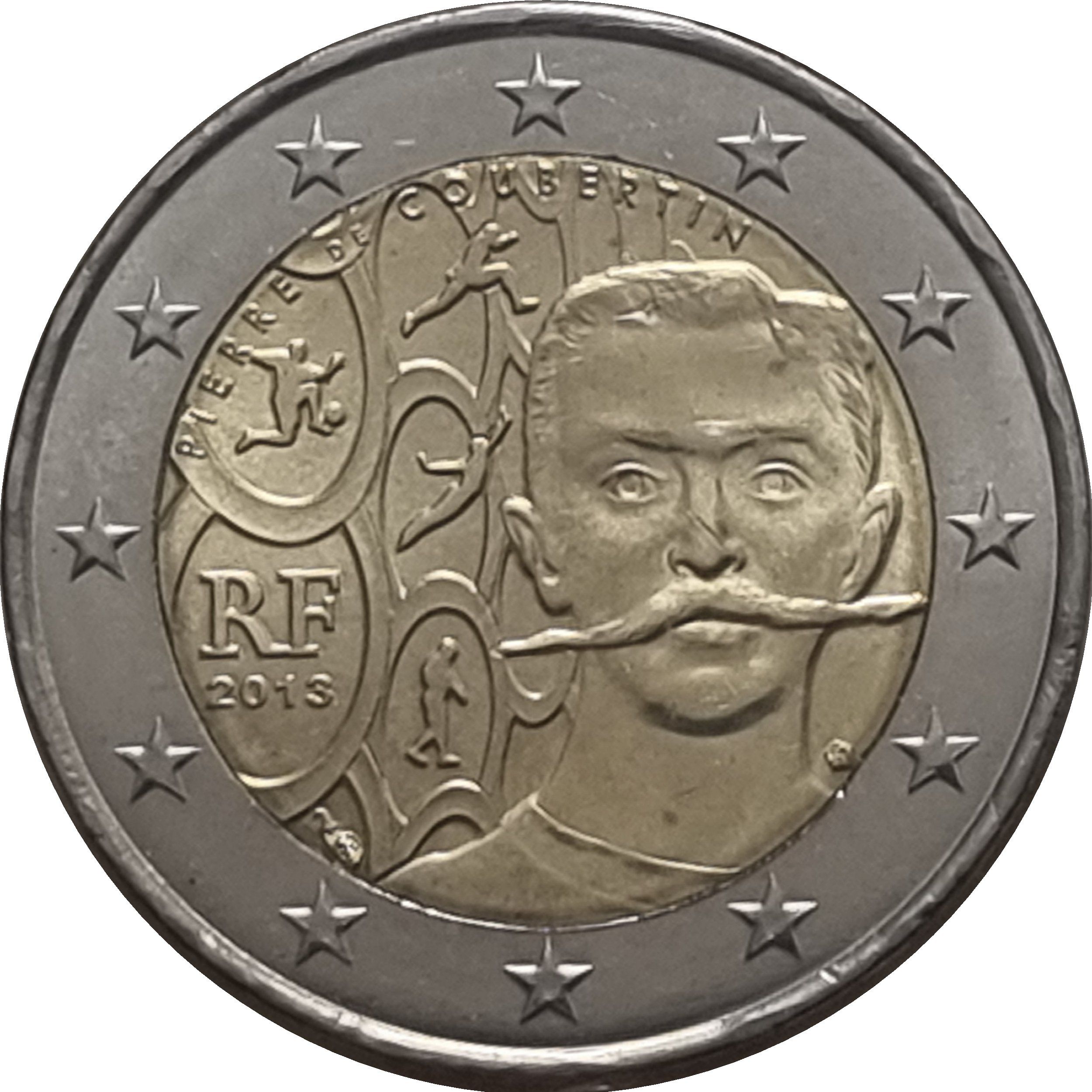 France 2 euro 2013 — 150th Anniversary of the Birth of Pierre de Coubertin
