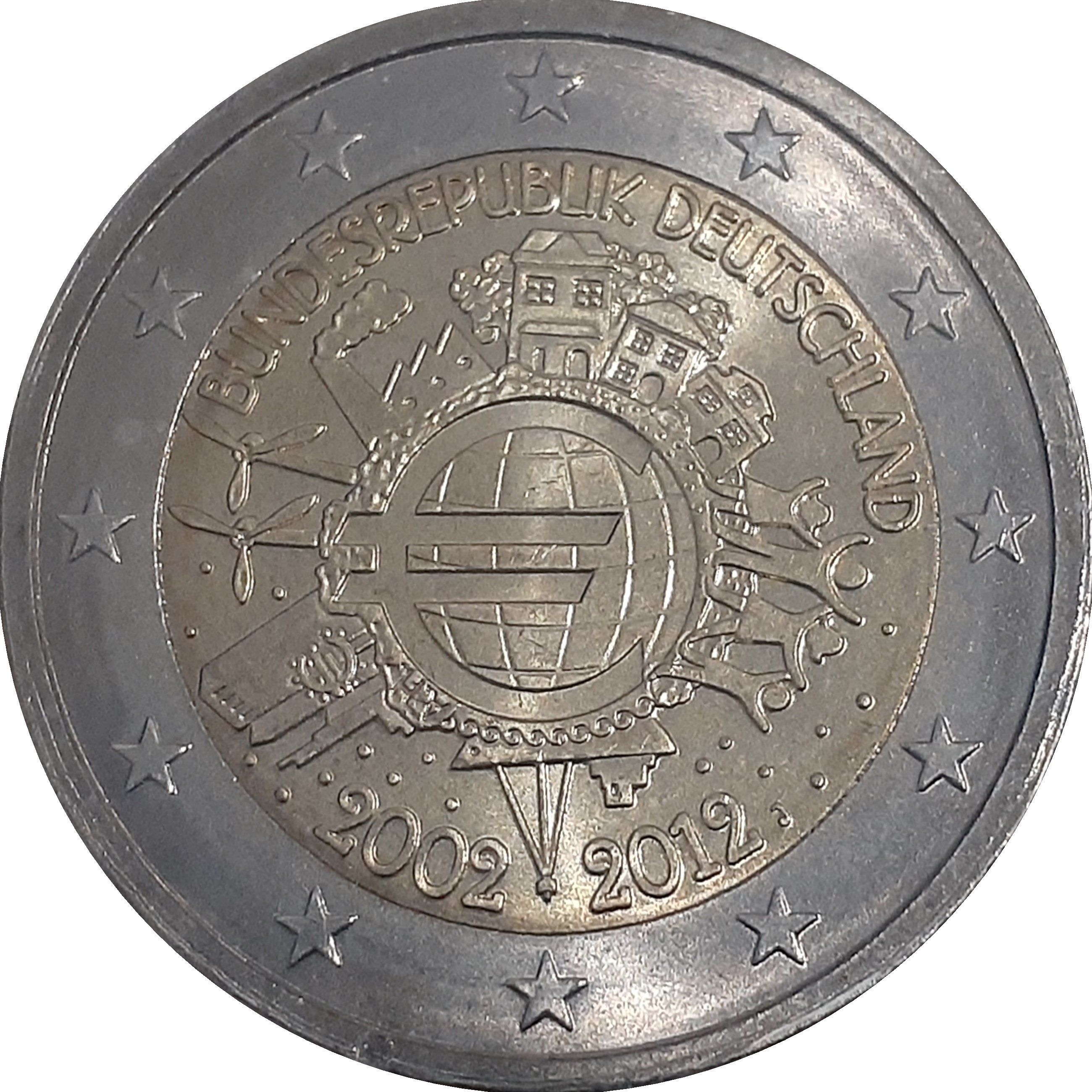 Germany (A) 2 euro 2012 — 10 Years of Euro Cash