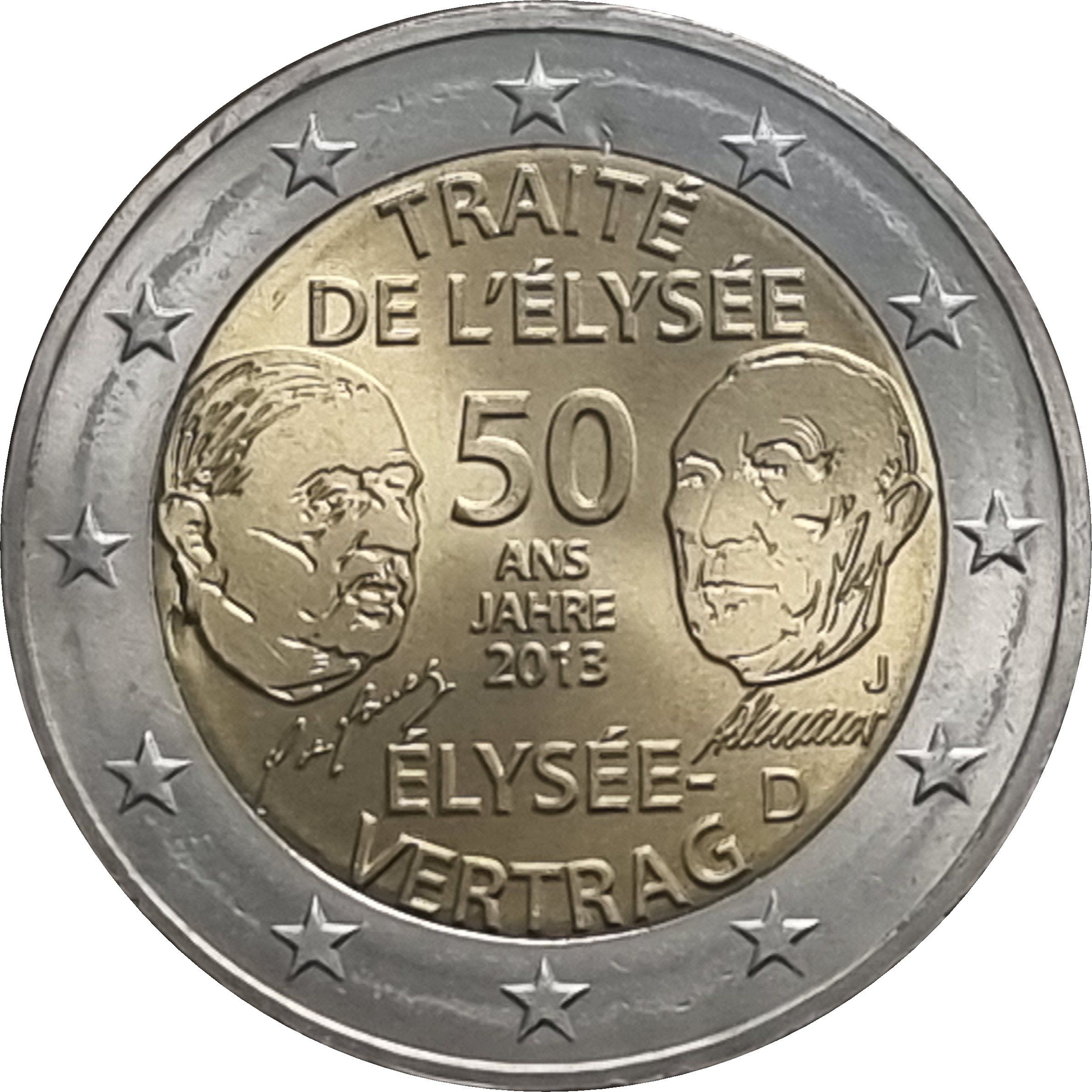 Germany (A) 2 euro 2013 — 50th Anniversary of the Élysée Treaty