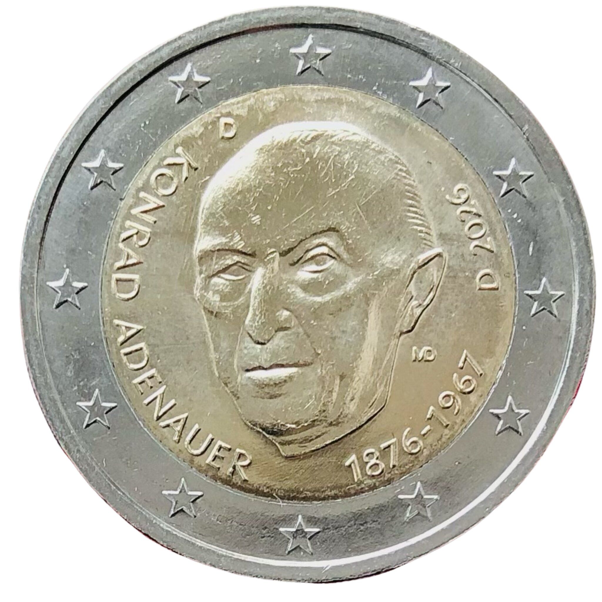 Germany (G) 2 euro 2026 — 150th Birthday of Konrad Adenauer