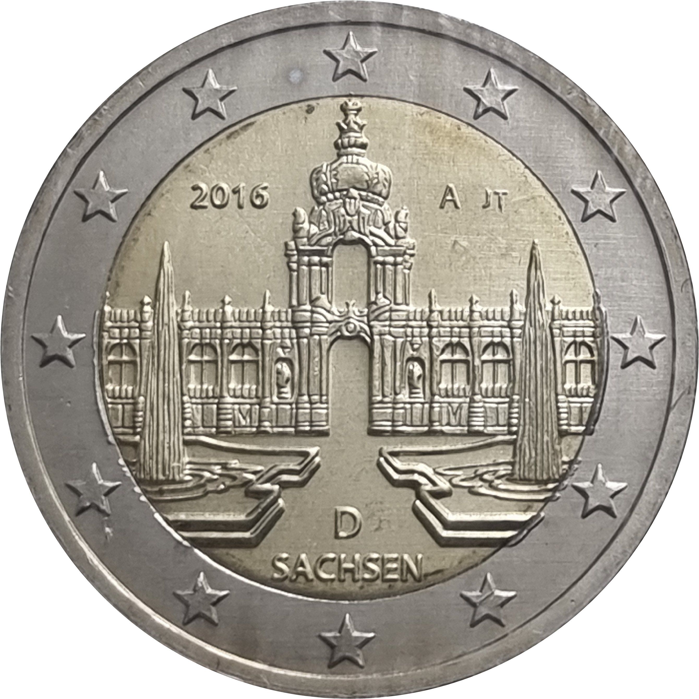 Germany (J) 2 euro 2016 — State of Saxony
