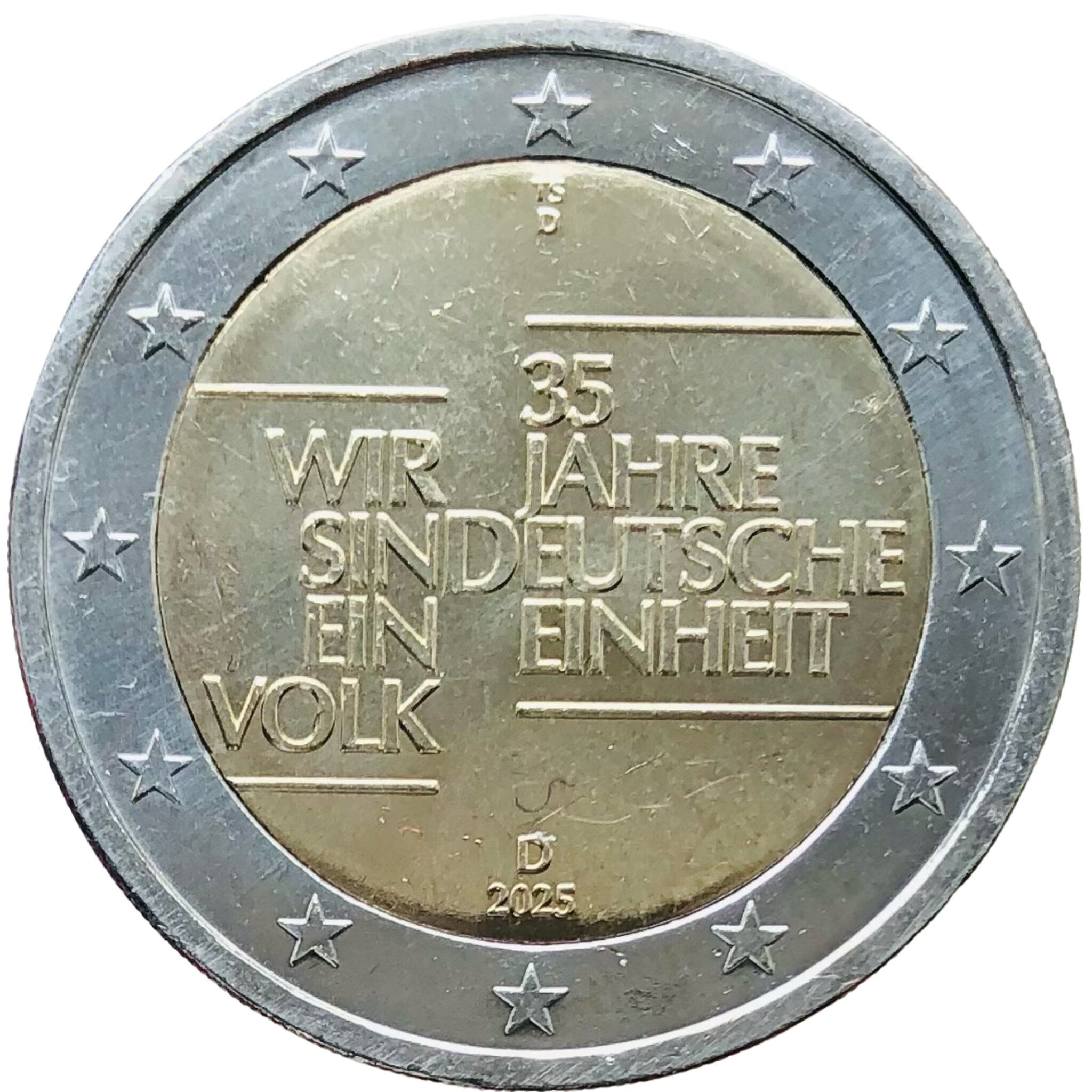 Germany (G) 2 euro 2025 — 35 Years of German Unity