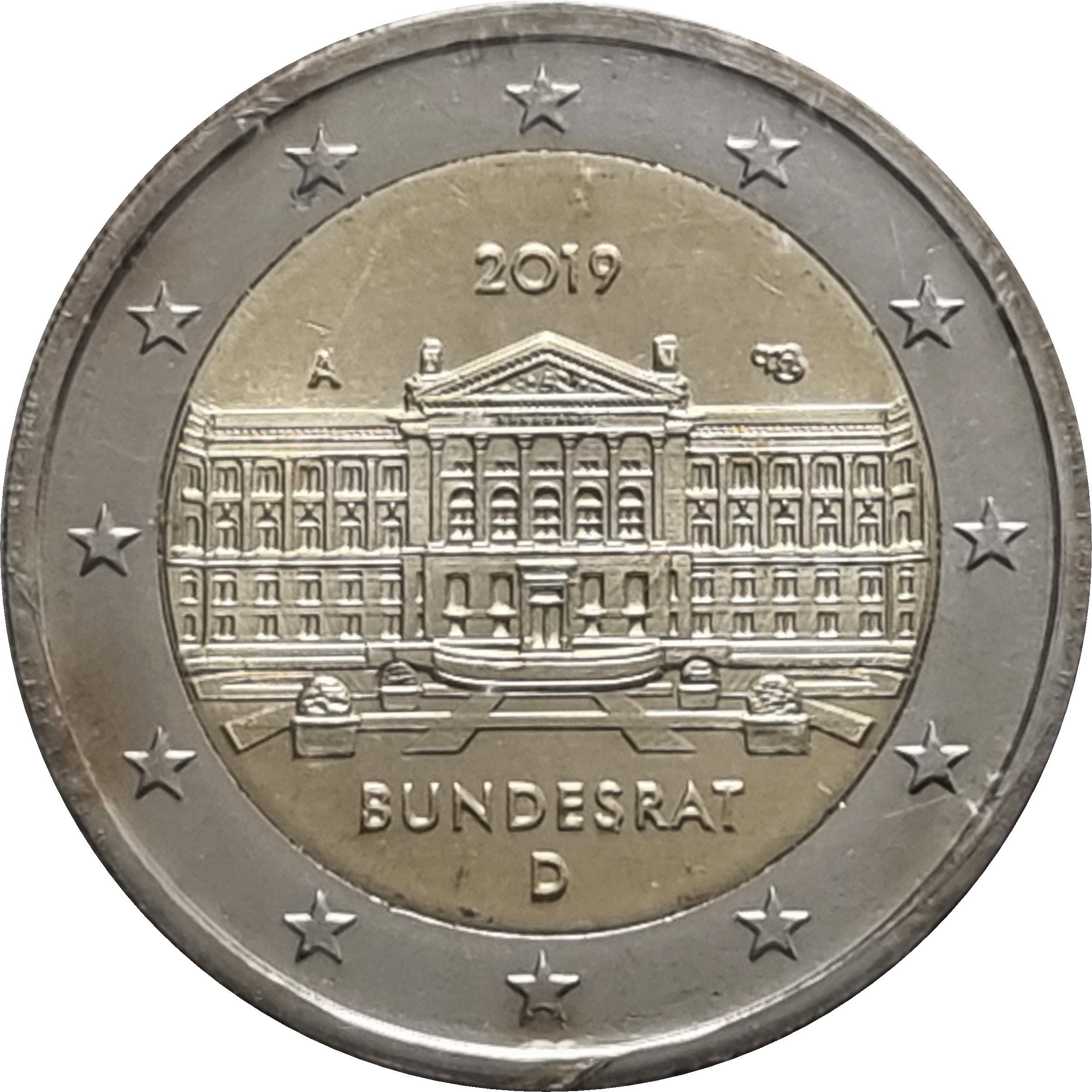 Germany (A) 2 euro 2019 — 70th Anniversary of the Bundesrat