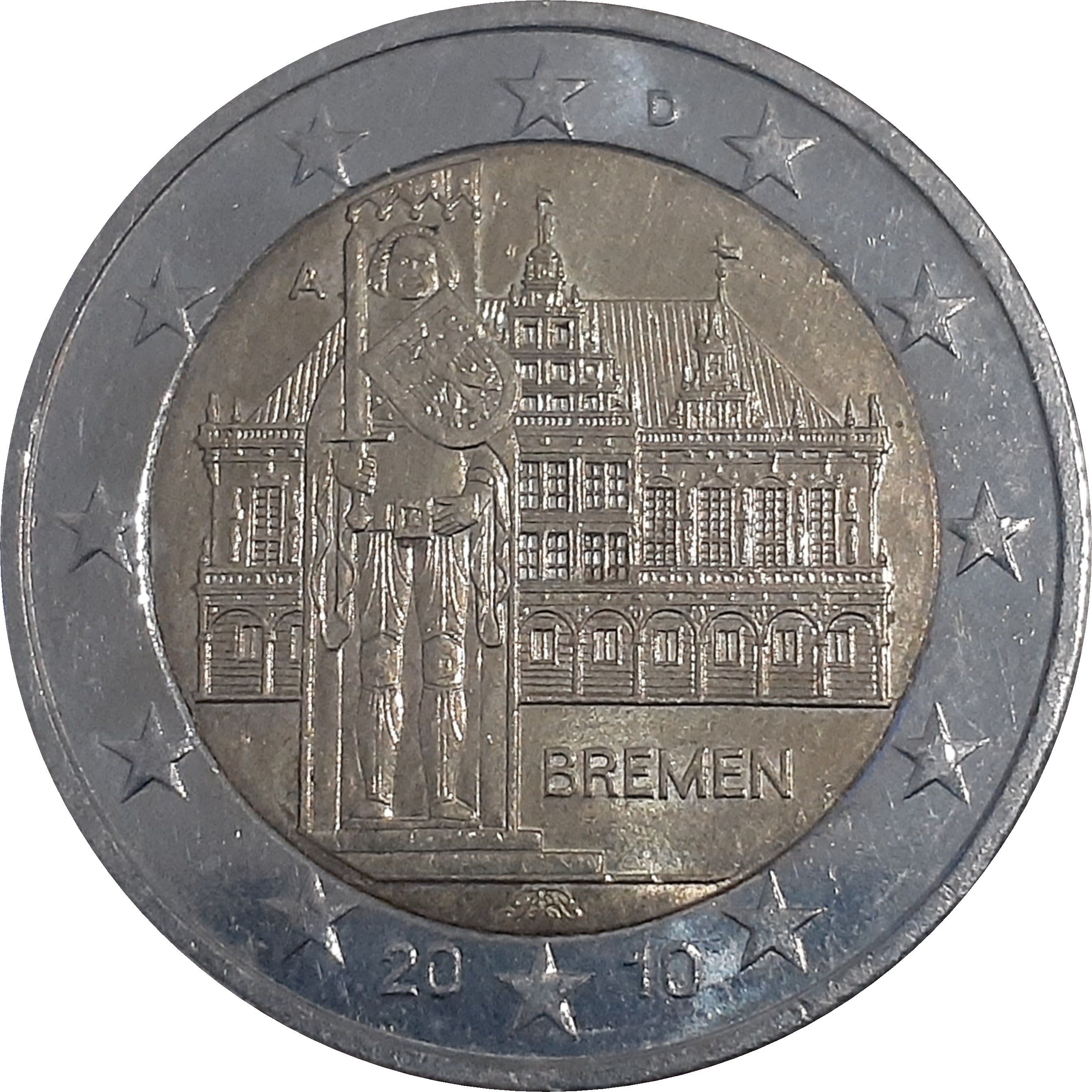 Germany (D) 2 euro 2010 — State of Bremen