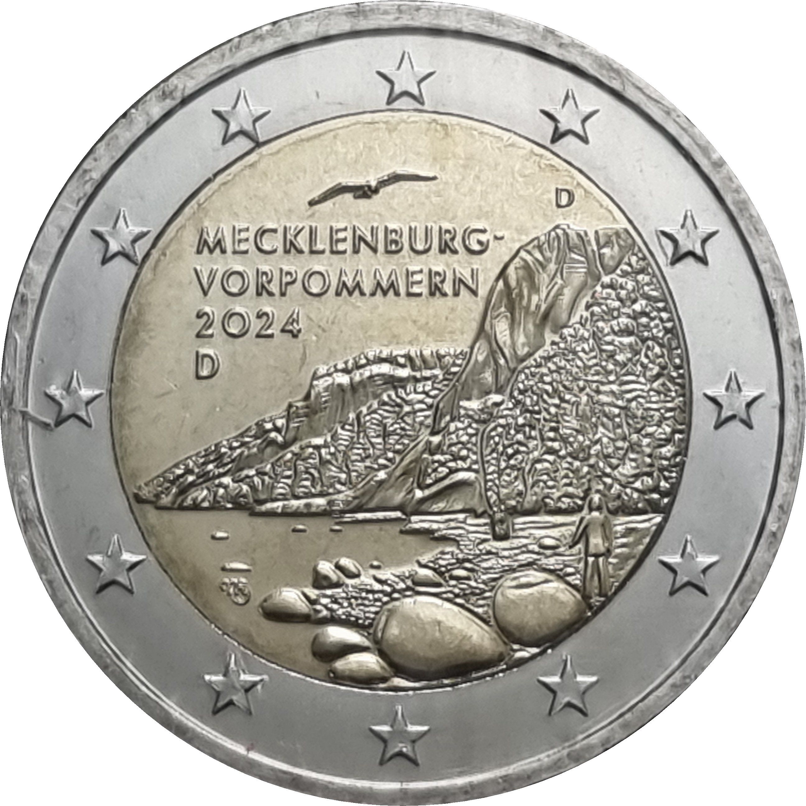 Germany (D) 2 euro 2024 — Federal State of Mecklenburg-Vorpommern - Königsstuhl