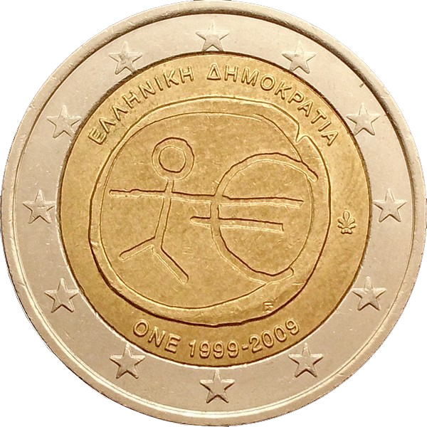 Greece 2 euro 2009 — 10th anniversary of Economic and Monetary Union