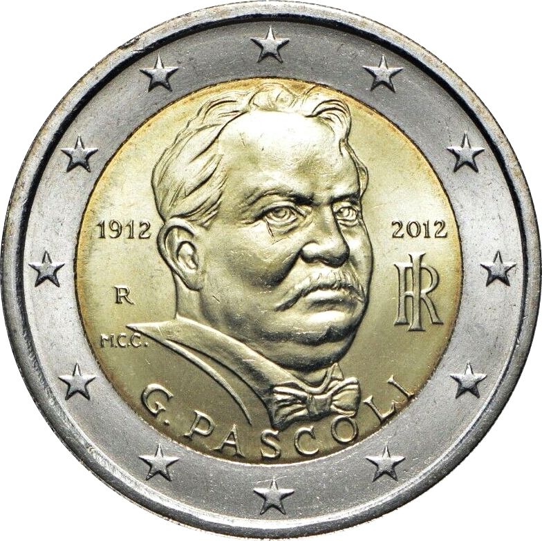 Italy 2 euro 2012 — 100th Anniversary of Death of Giovanni Pascoli
