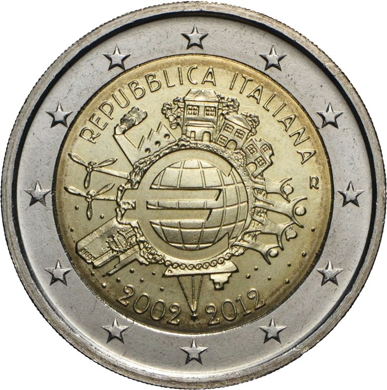 Italy 2 euro 2012 — 10 Years of Euro Cash