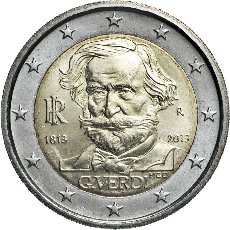 Italy 2 euro 2013 — 200th Anniversary of the Birth of Giuseppe Verdi
