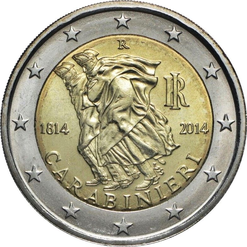 Italy 2 euro 2014 — 200th Anniversary of the Foundation of Arma dei Carabinieri