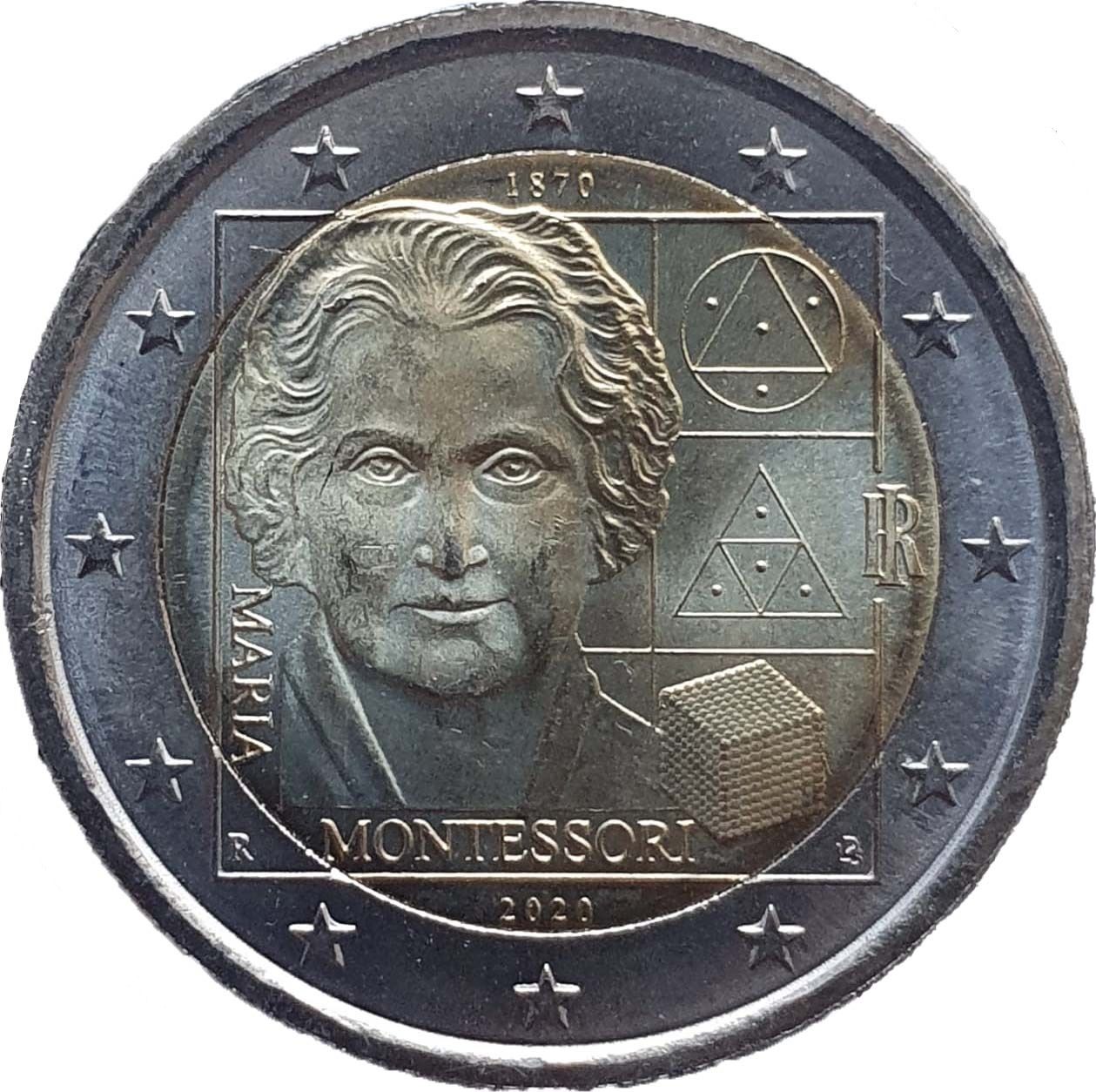Italy 2 euro 2020 — 150th Anniversary of the birth of Maria Montessori