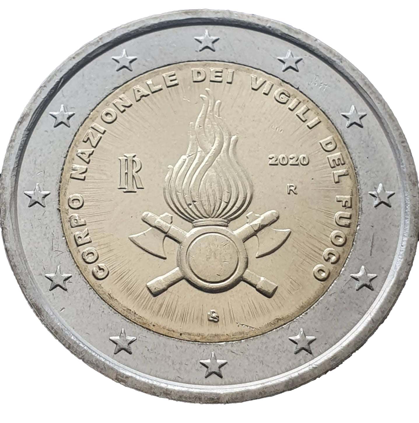 Italy 2 euro 2020 — 80 years of National Firefighters Corps