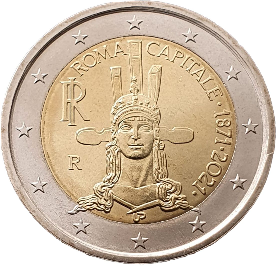 Italy 2 euro 2021 — 150th Anniversary of the proclamation of Rome as the Capital of Italy